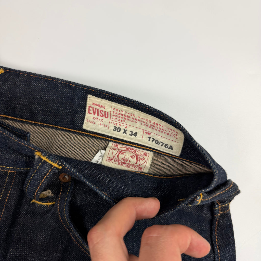Evisu Raw Denim Seagull Jeans