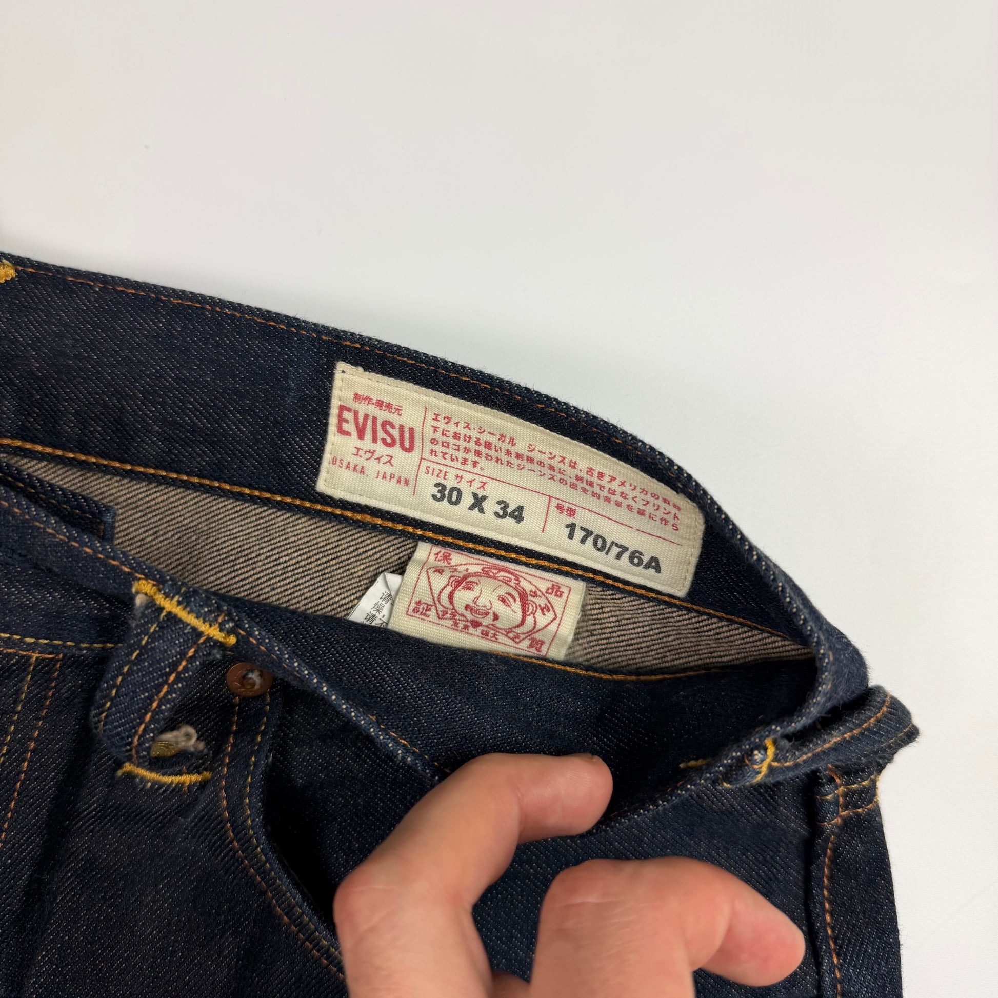 Evisu Raw Denim Seagull Jeans