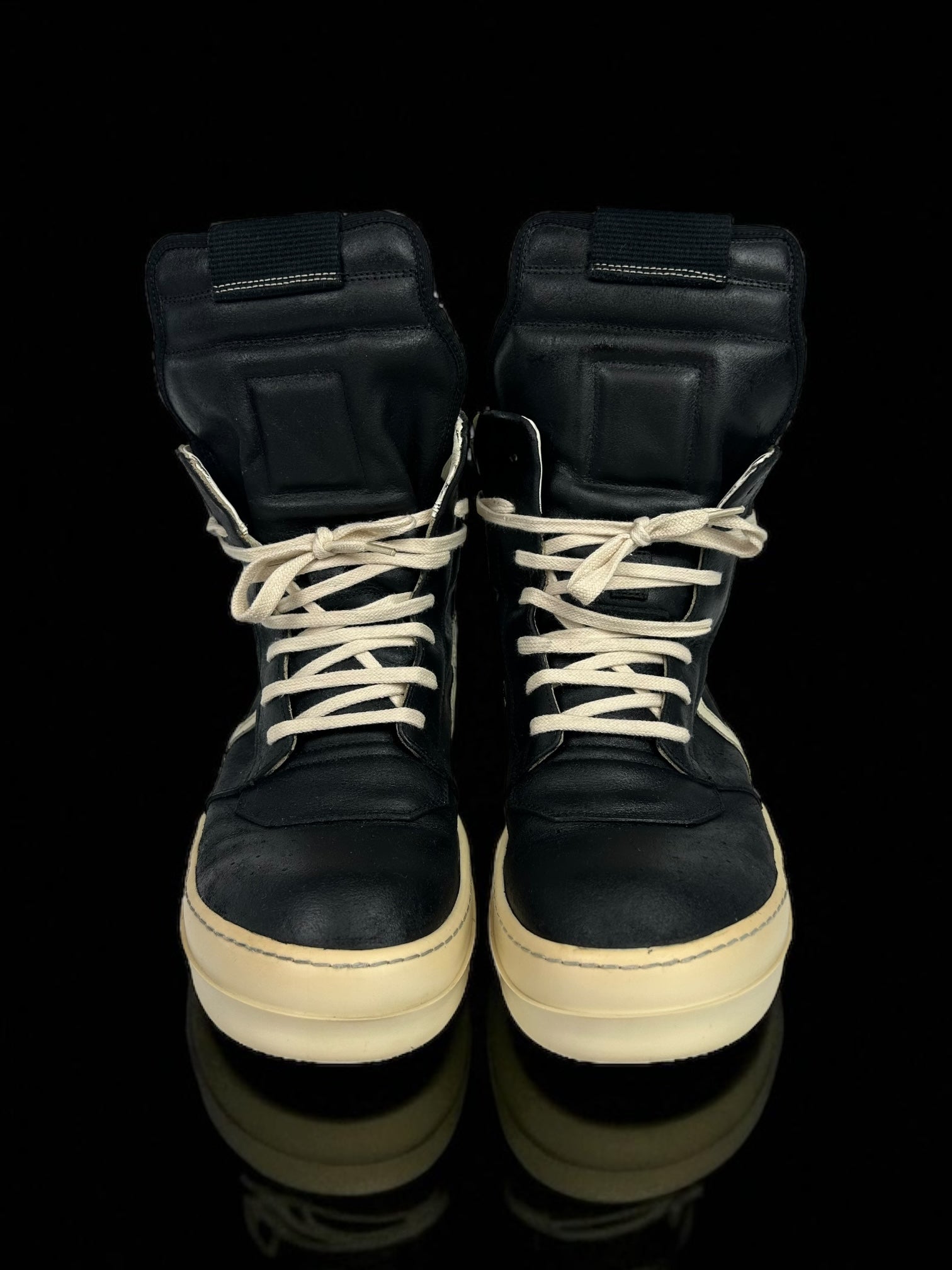 Rick Owens Geobasket Black Milk Suede