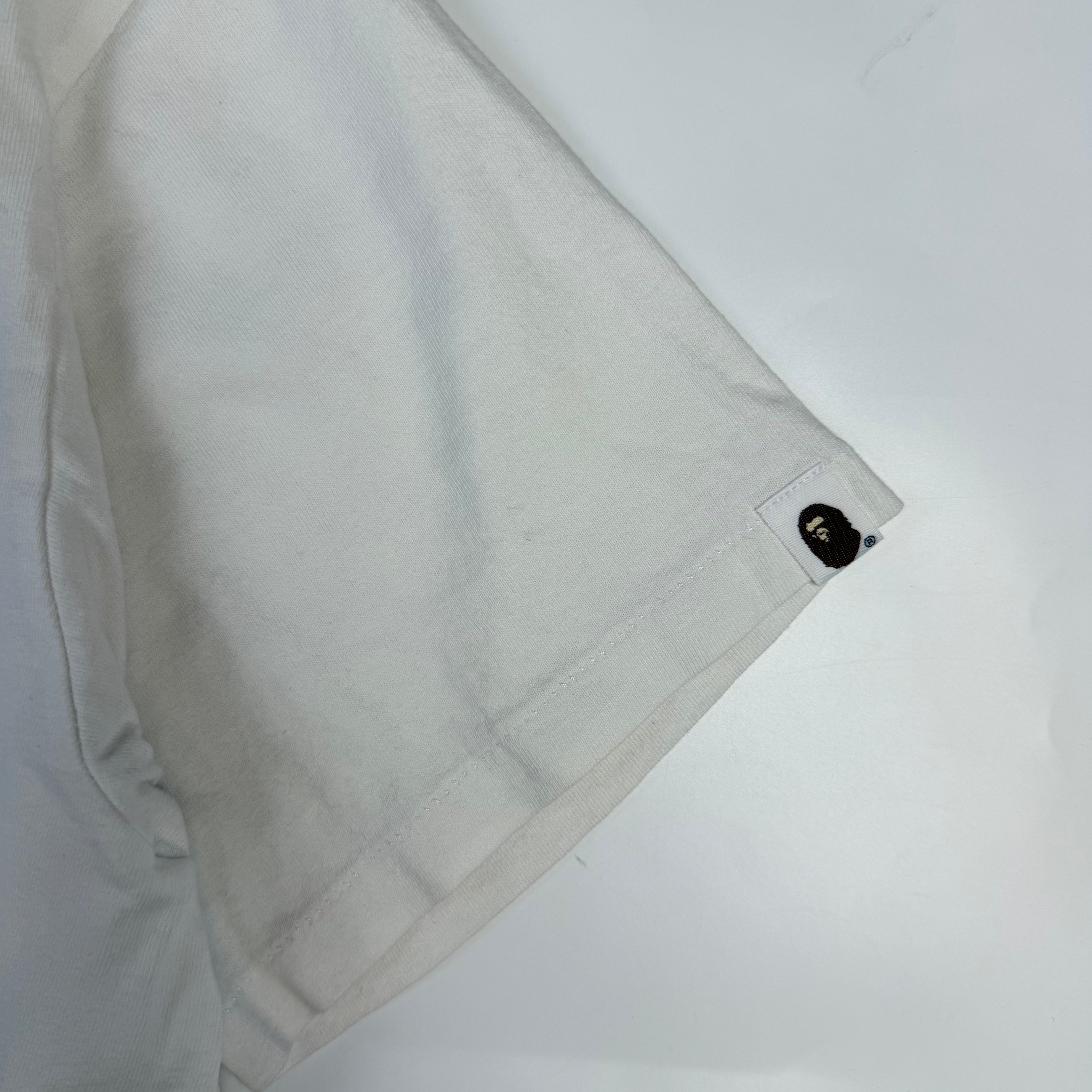 BAPE Yellow 1st Camo College Logo T-Shirt White