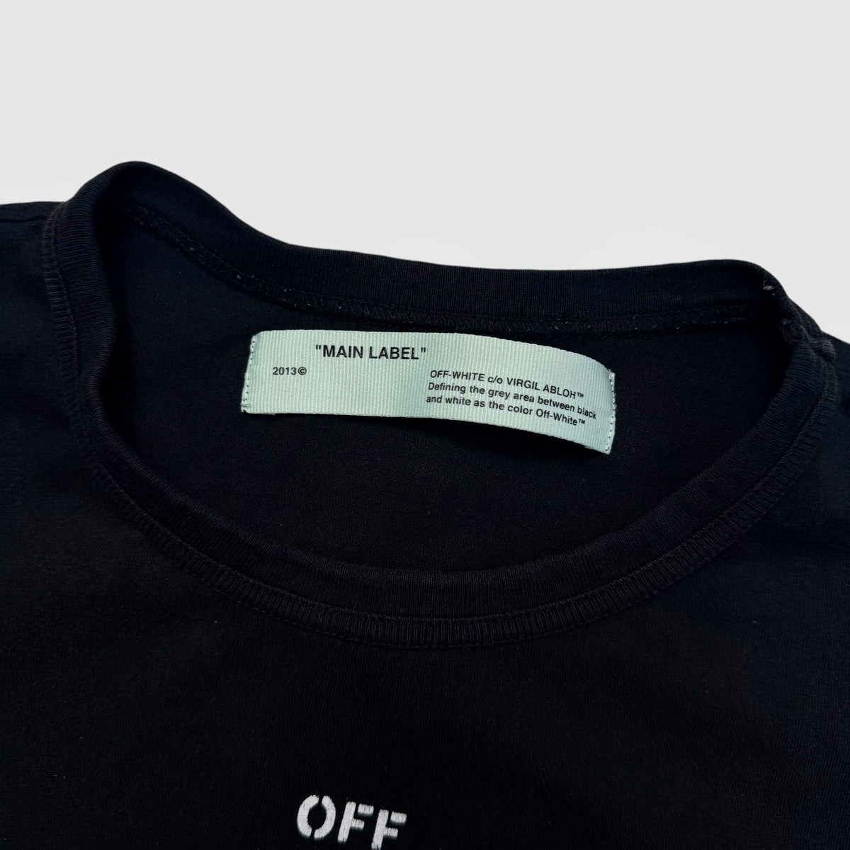 Off-White Fire Tape T-Shirt Black