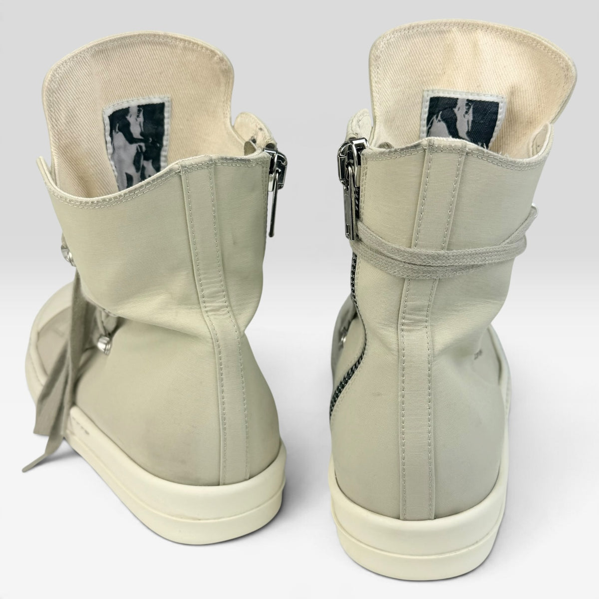 Rick Owens DRKSHDW Hexagram Ramones High Milk/Pearl