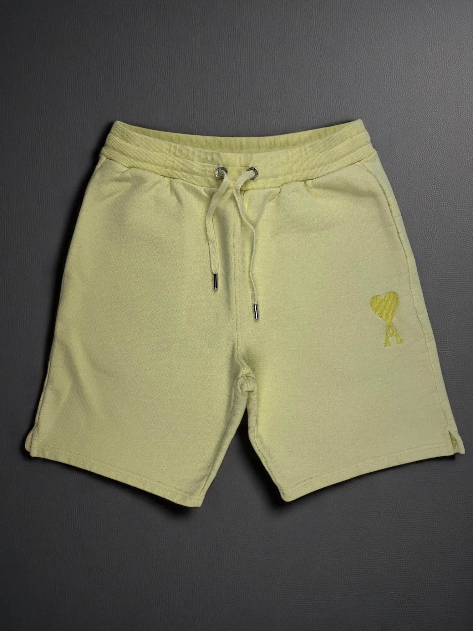 Ami Paris Pale Yellow Short Pants - V STEALS