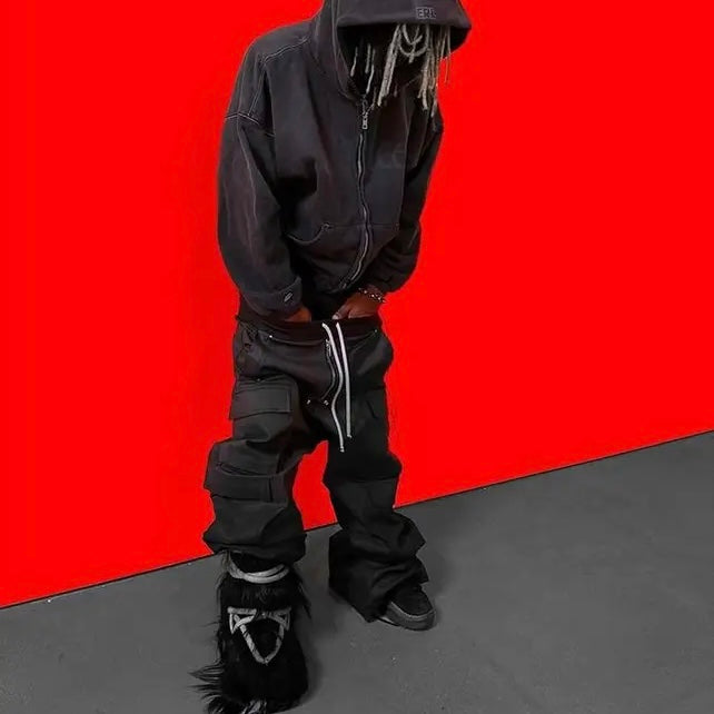 Rick Owens DRKSHDW Double Cargo Jumbo Belas Black Wax