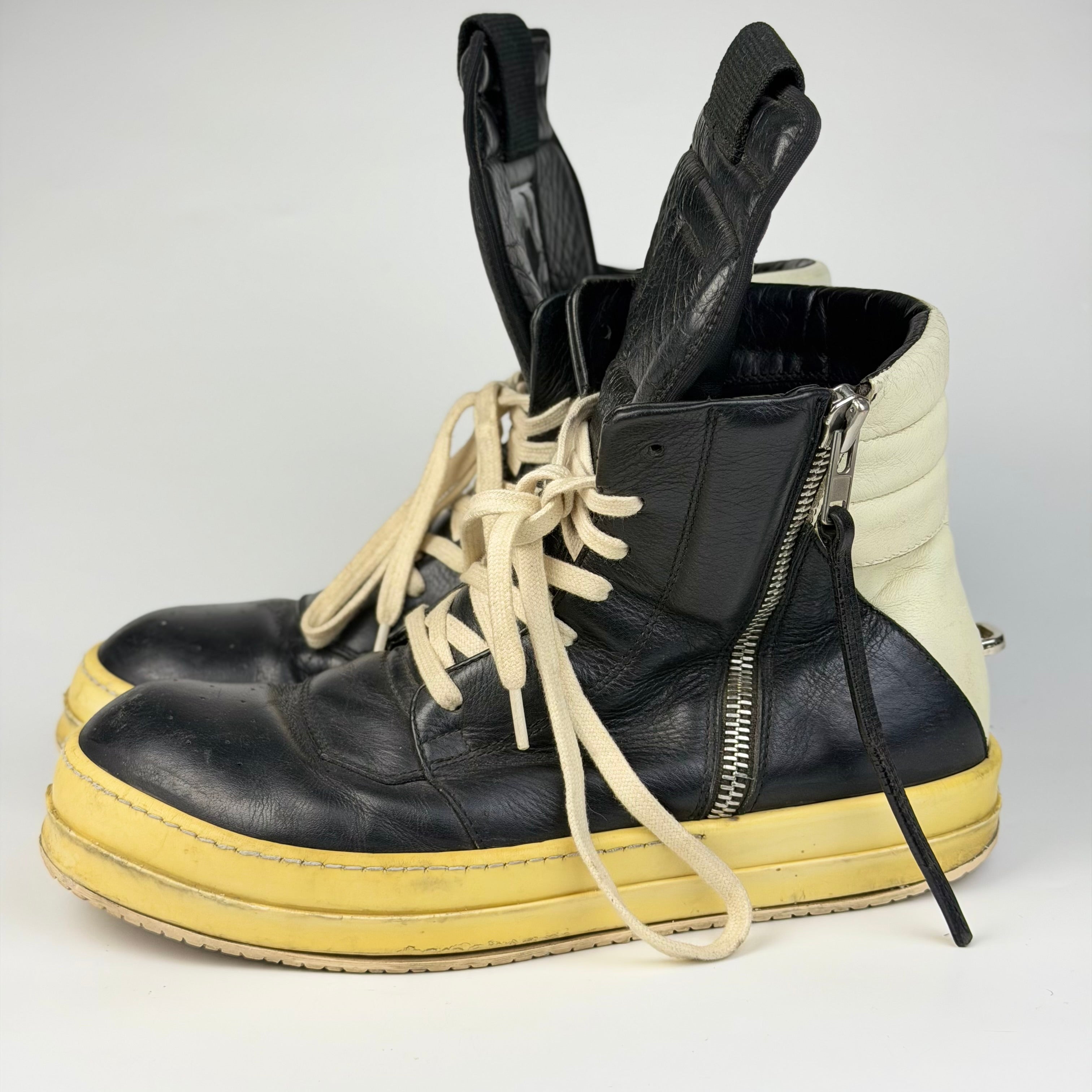 Rick Owens SS16 Cyclops Geobasket Black/Milk
