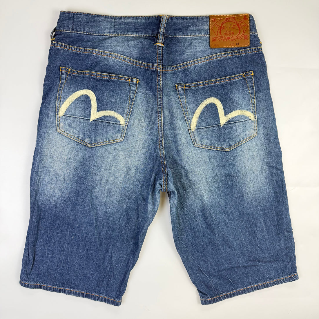 Evisu Seagull Denim Shorts, vedere din față
