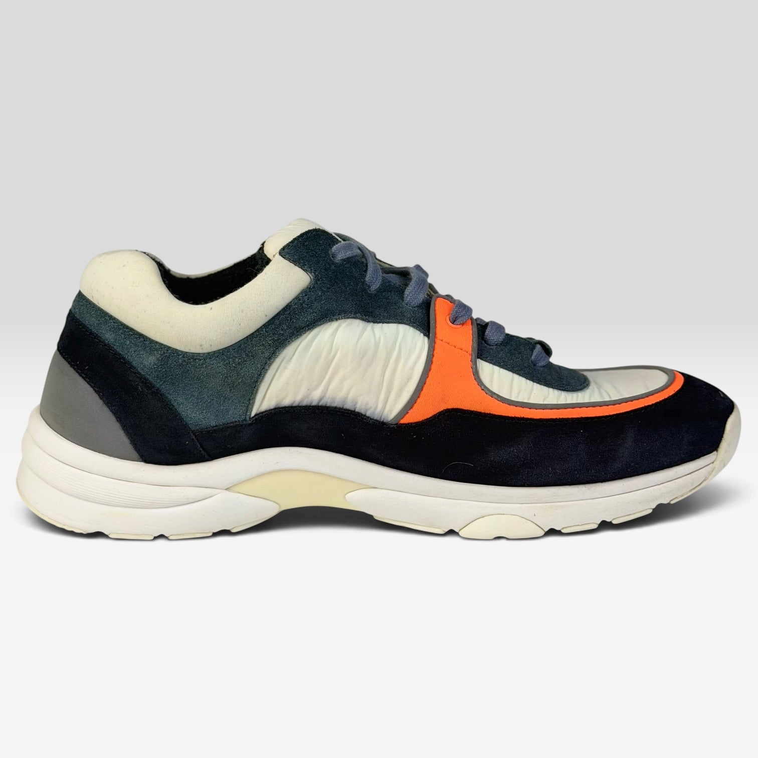 Chanel CC Logo Runner Sneakers Navy/White/Orange | Sneakers Chanel