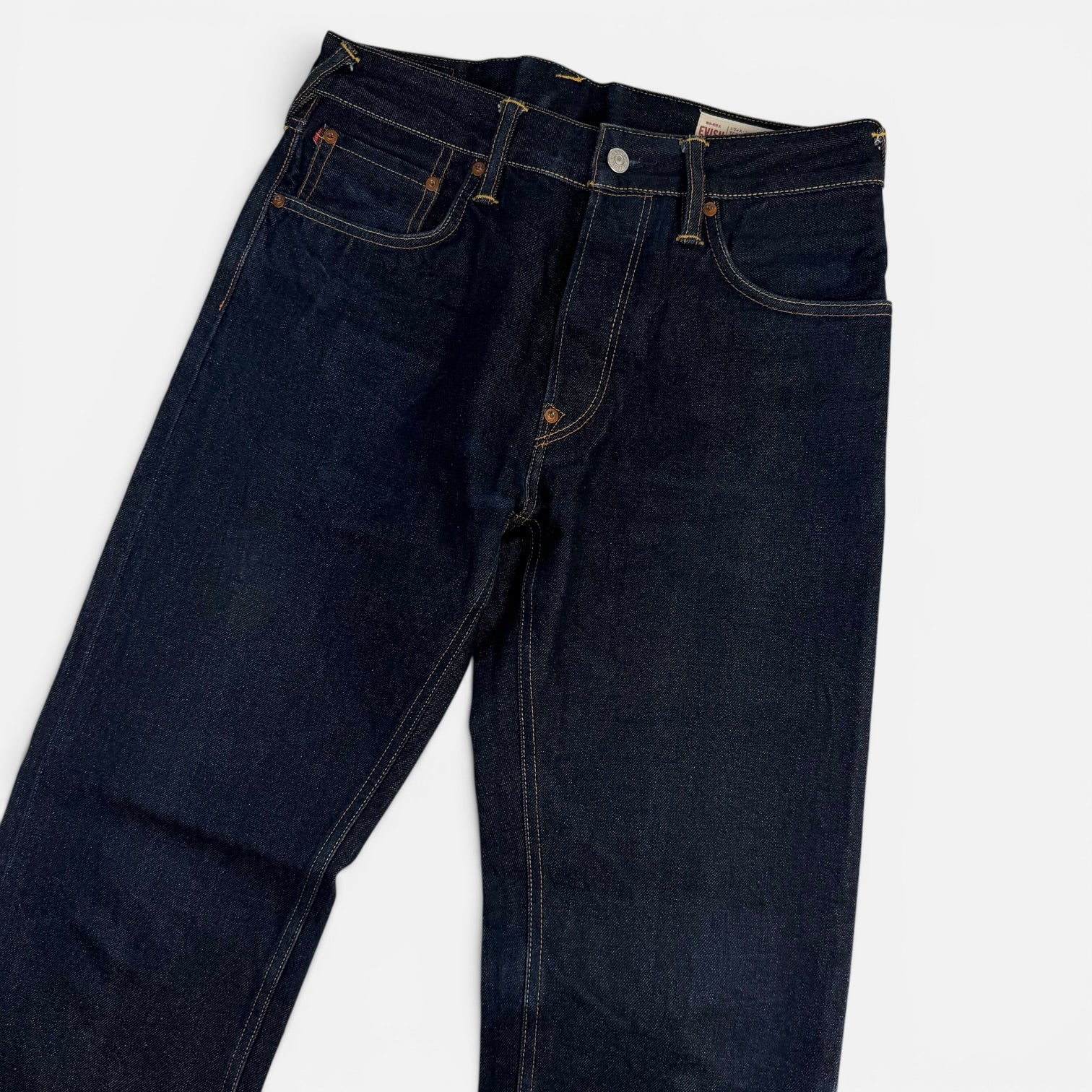 Evisu "Before Anyone Did Anything" Daicock Japanese Denim Red