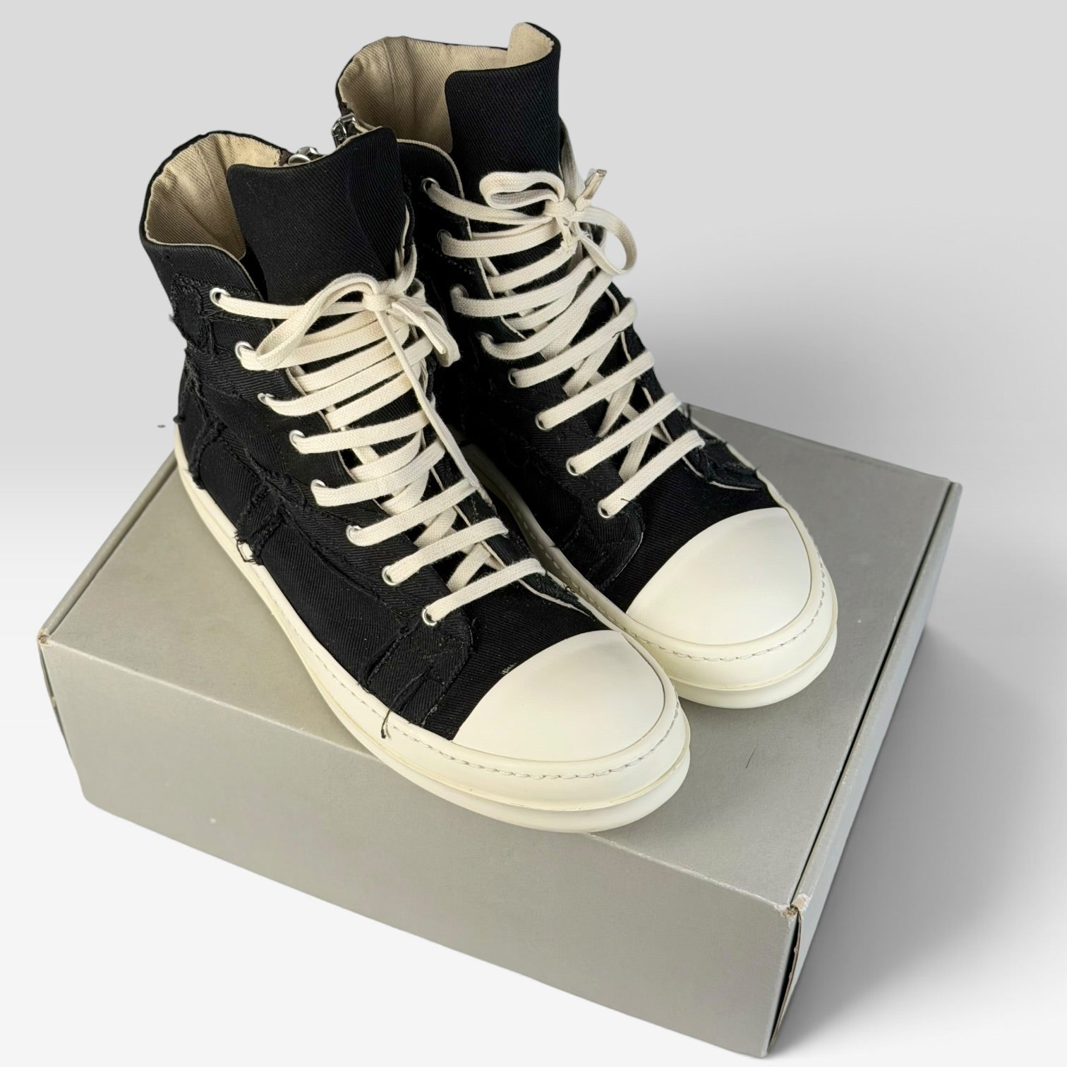 Rick Owens DRKSHDW Ramones High Slashed Black/Milk
