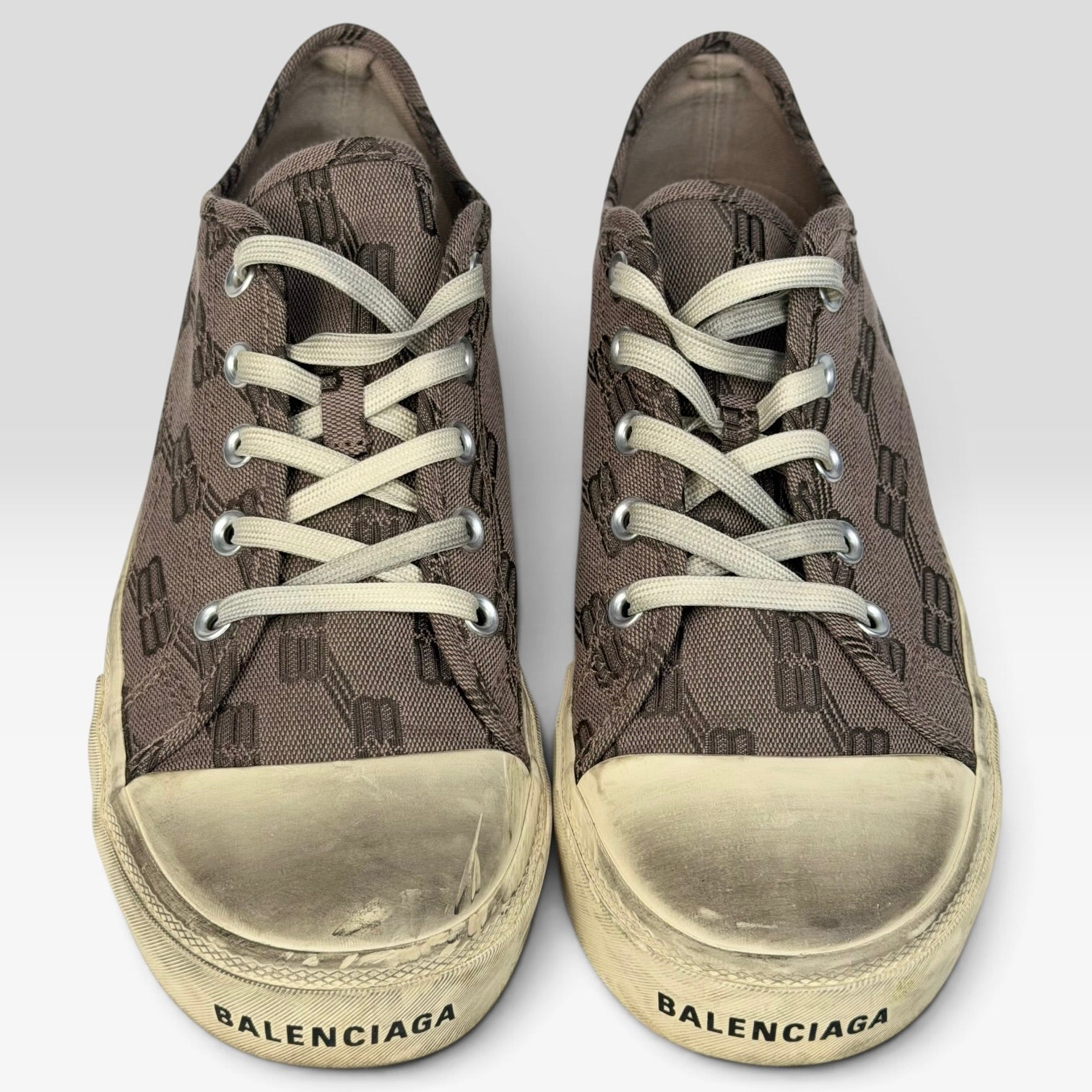 Balenciaga Paris Low Top BB Monogram Dark Beige/Brown