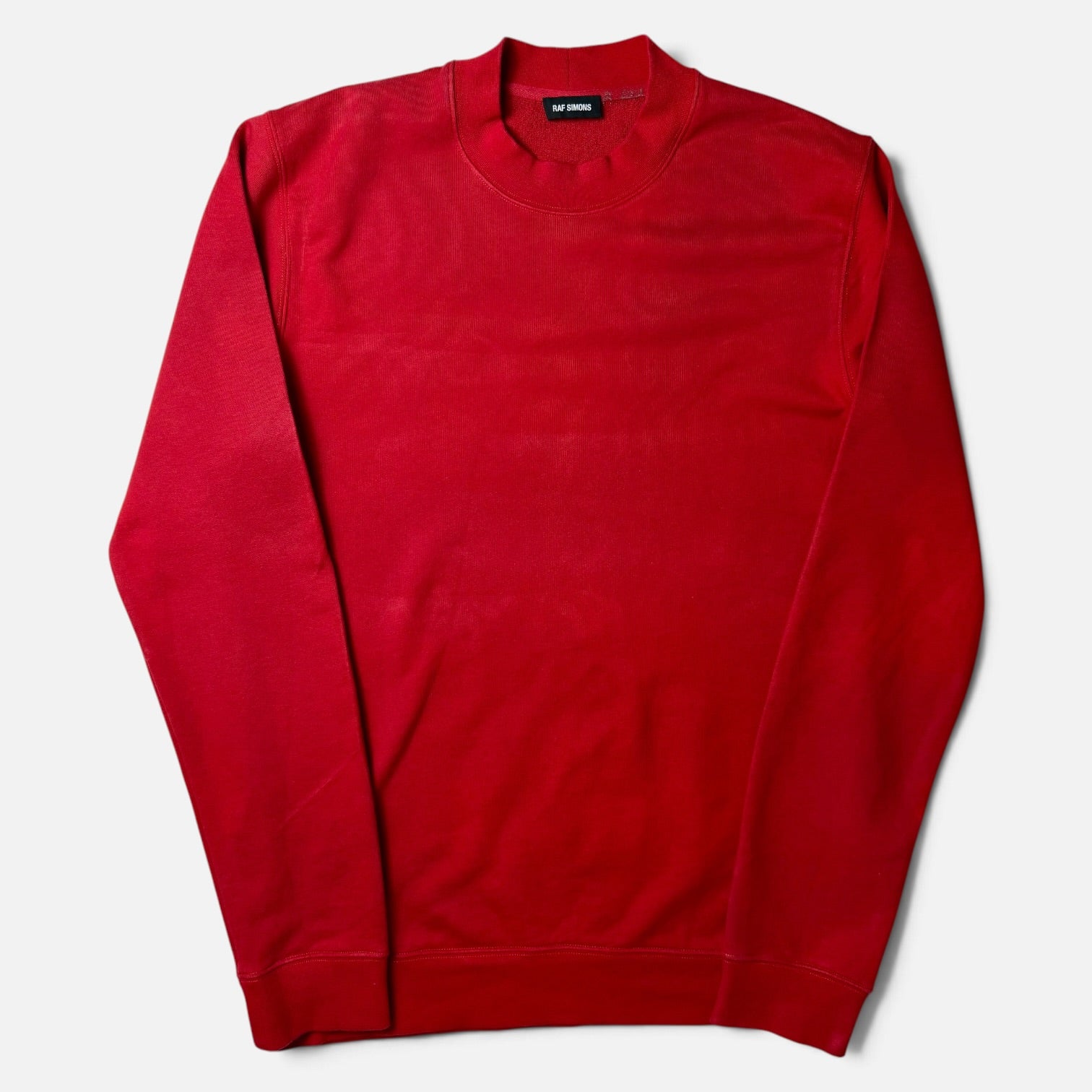 Raf Simons FW15 "To The Archives, No Longer Relevant" Crewneck Red