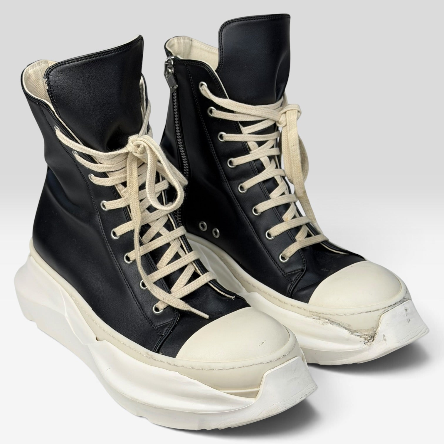 Rick Owens DRKSHDW Abstract Ramones High Vegan Leather