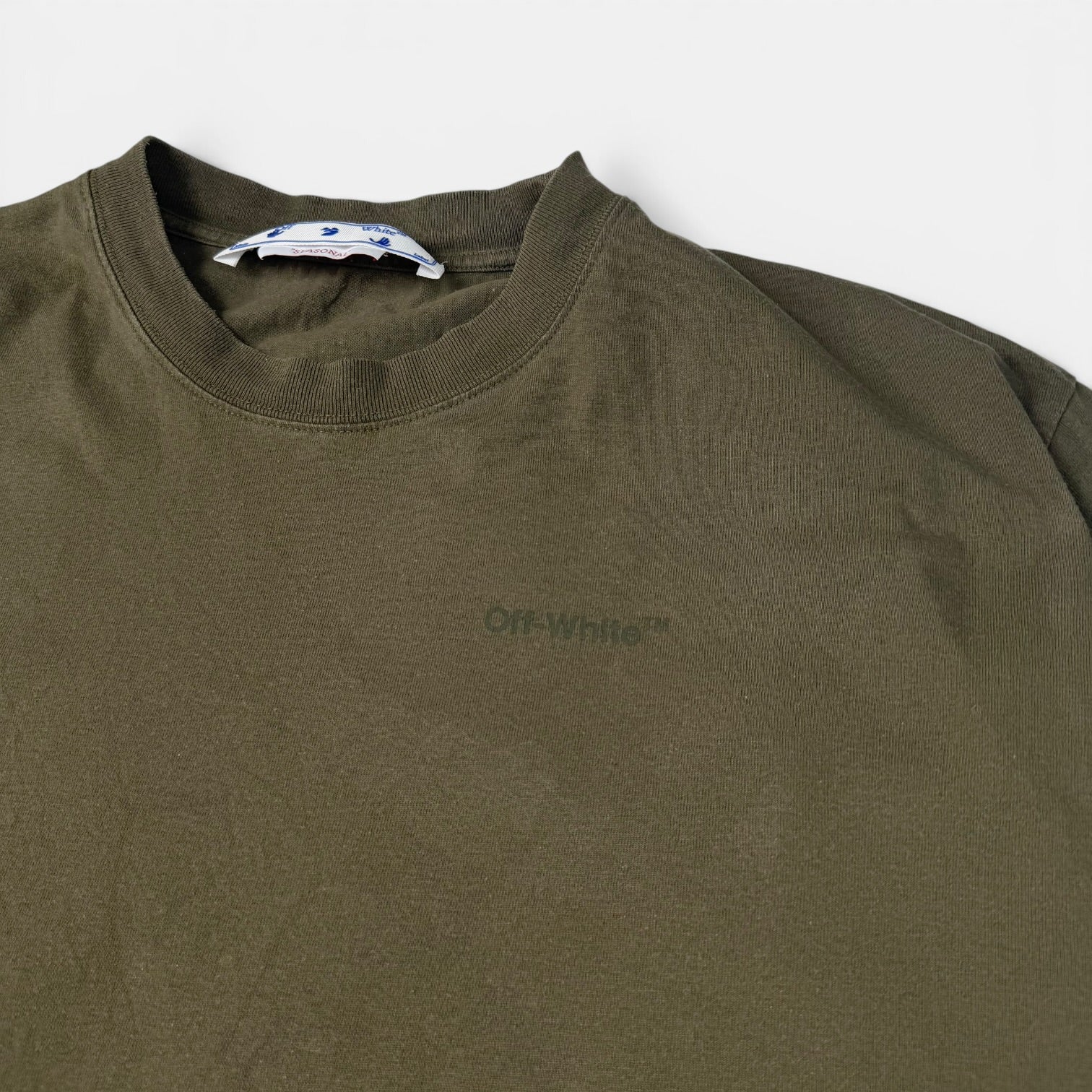 Off-White Rubber Diagonal T-Shirt Khaki