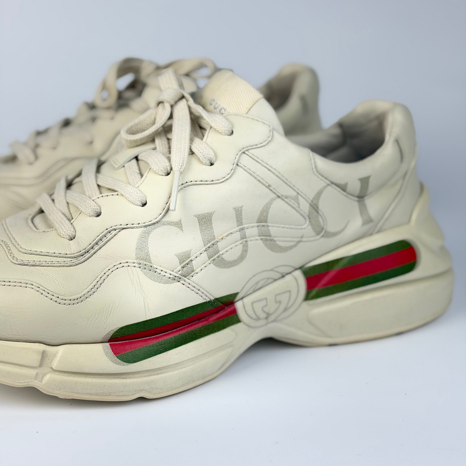 Gucci Rhyton Leather Sneakers