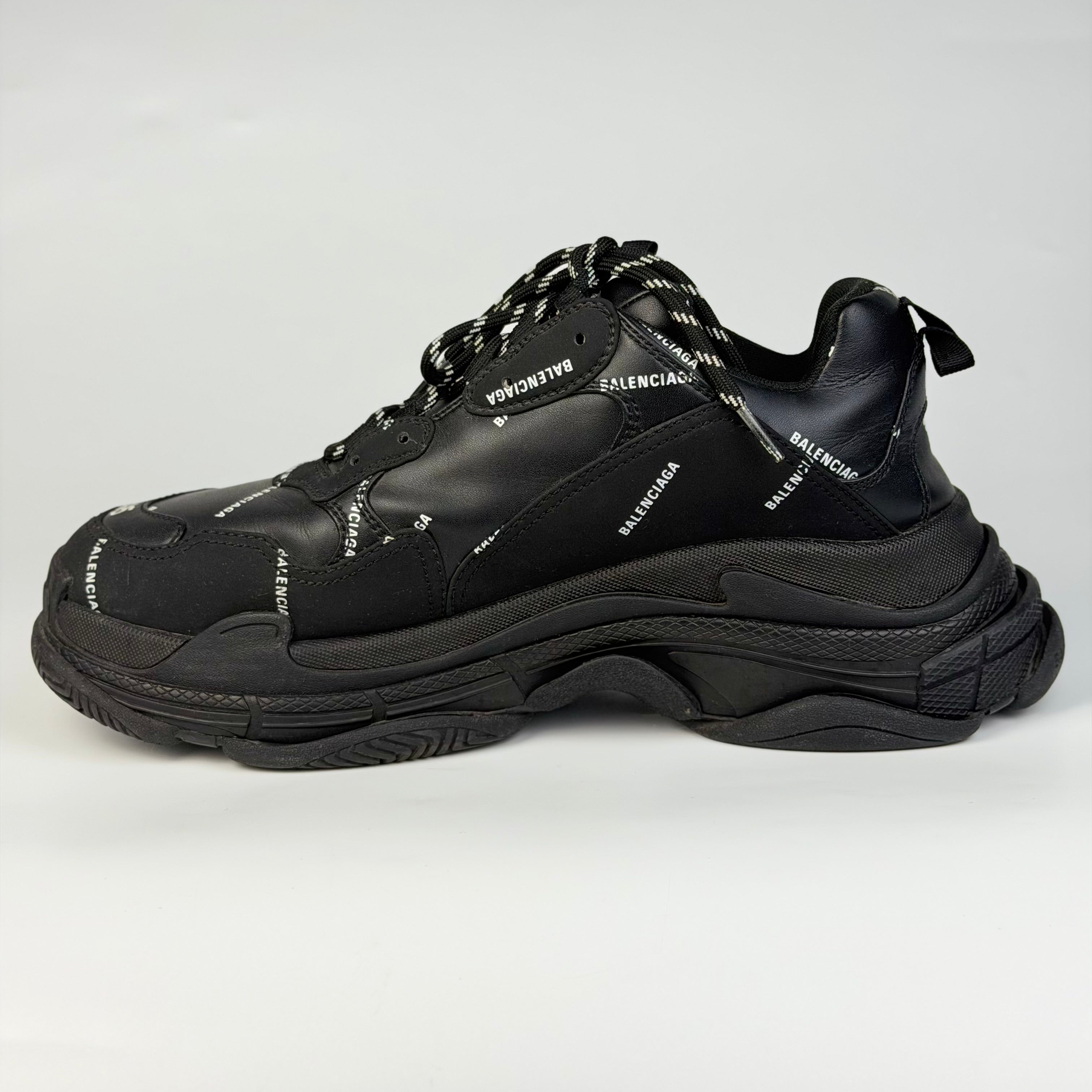Balenciaga Triple S Black Logotype