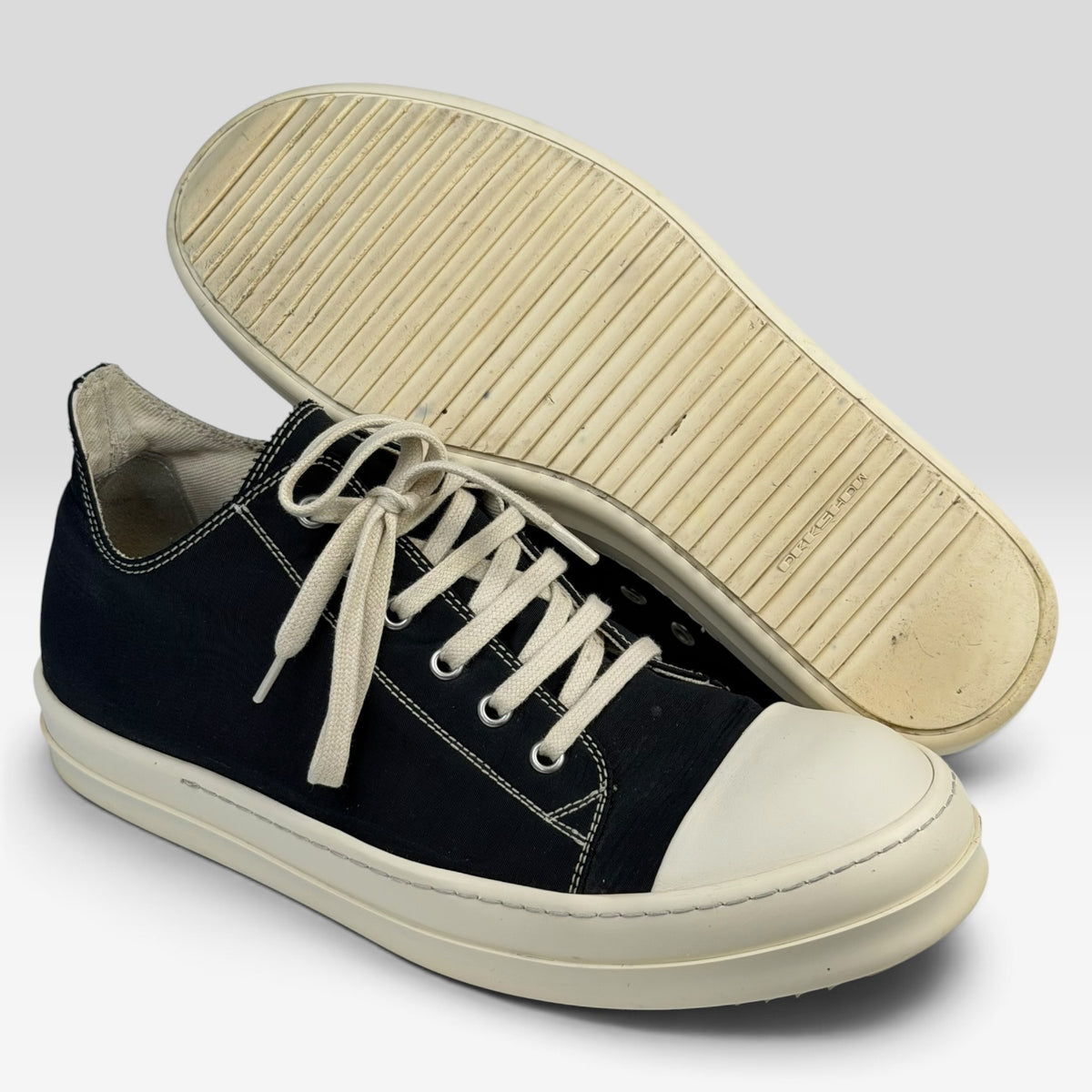 Rick Owens DRKSHDW Ramones Low Double Stitch Black/Milk