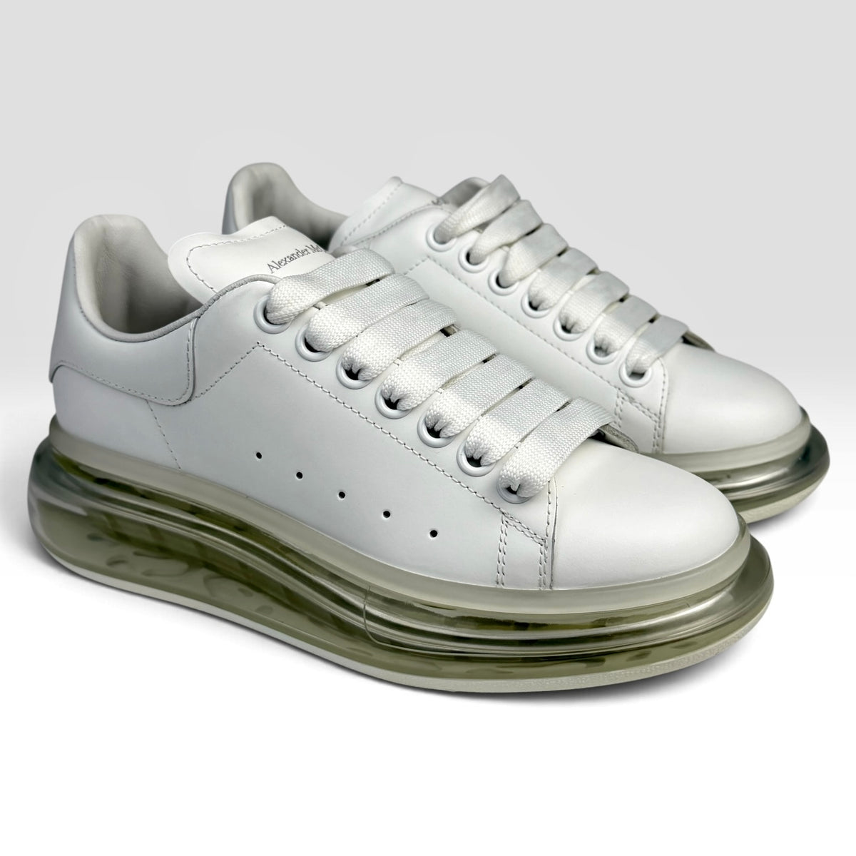 Alexander McQueen Oversized Clear Sole Sneakers White