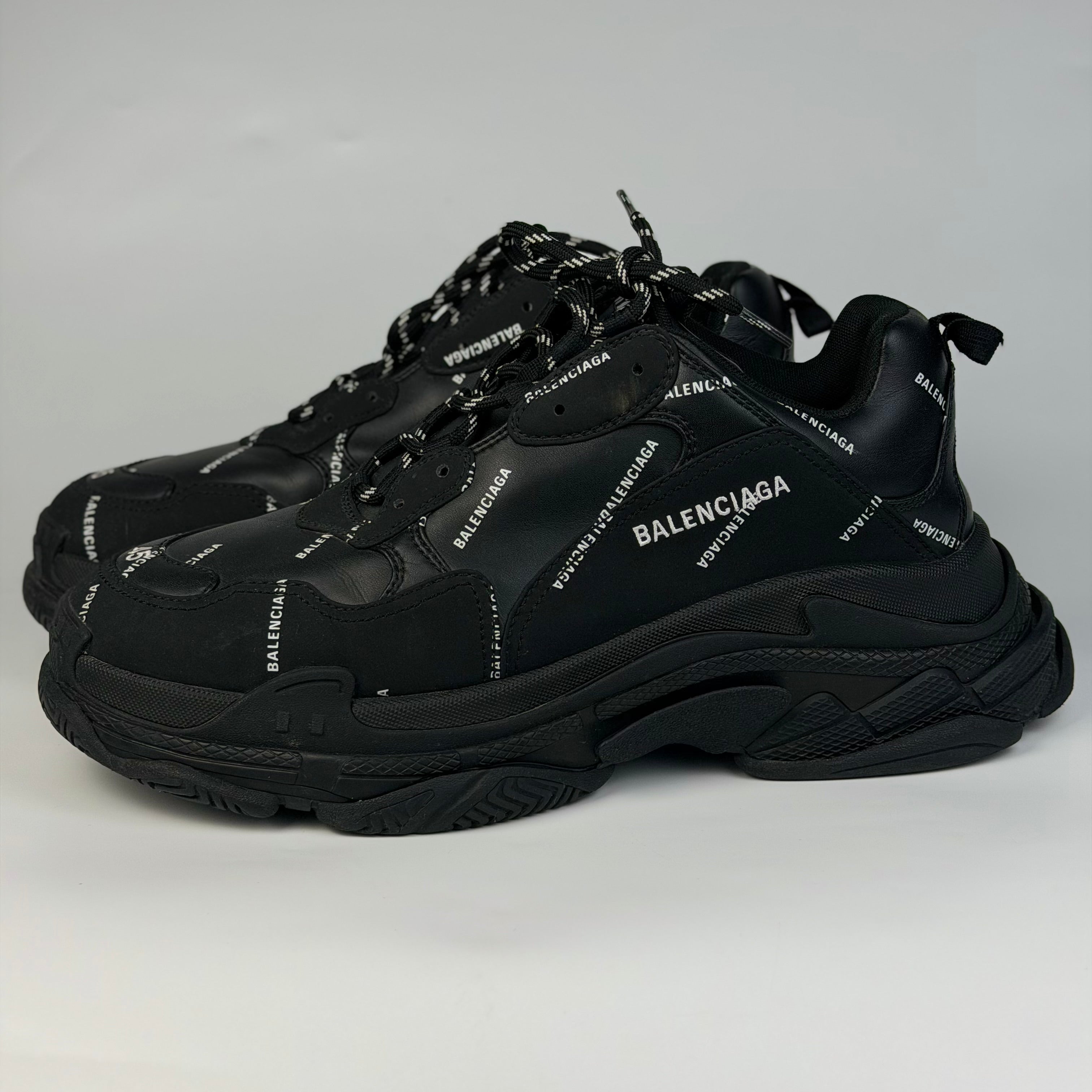 Balenciaga Triple S Black Logotype