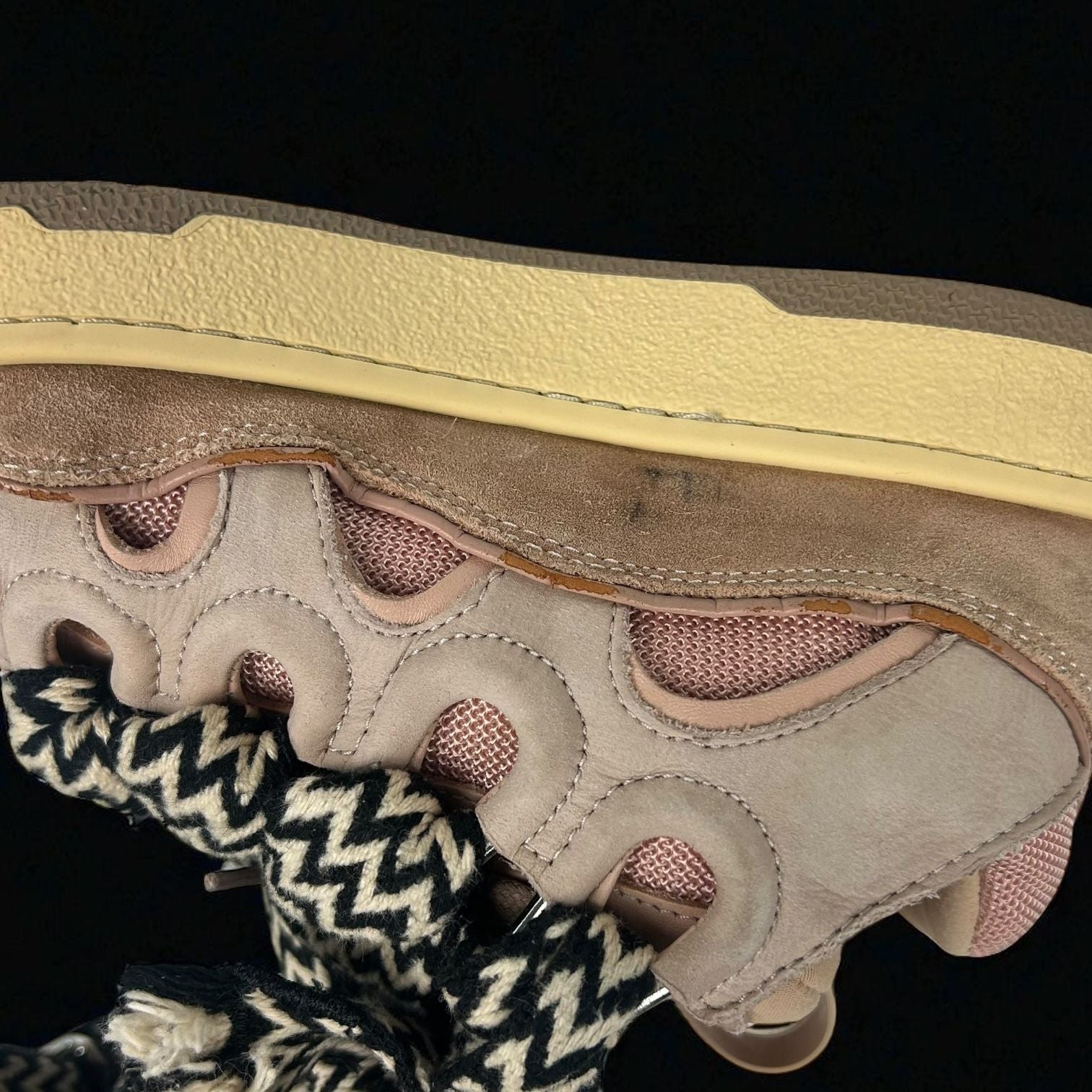 Lanvin Curb Pink Sneakers