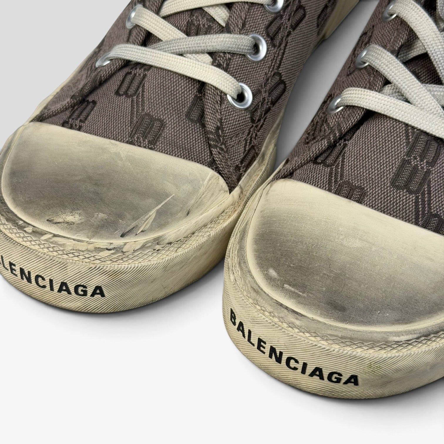 Balenciaga Paris Low Top BB Monogram Dark Beige/Brown