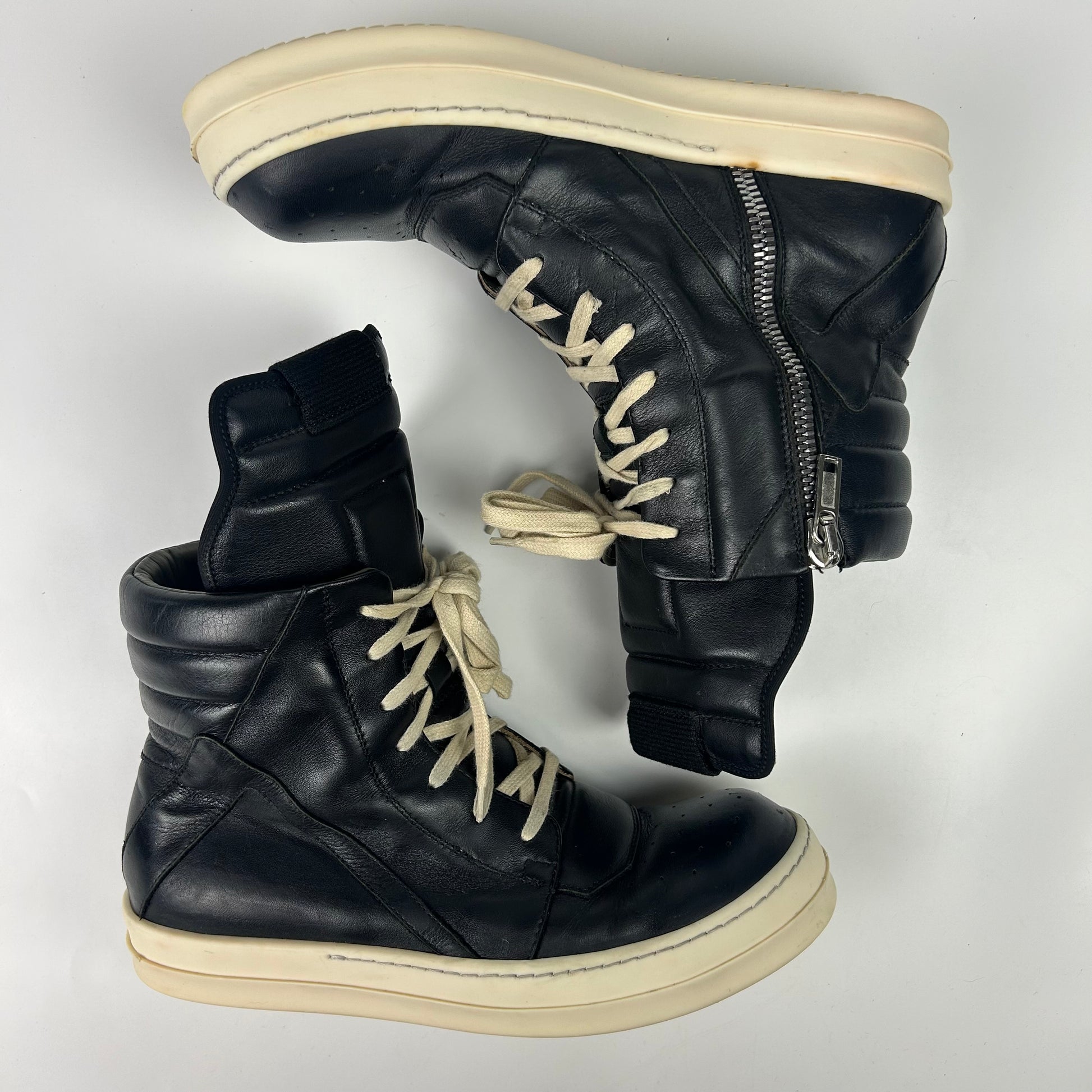 Rick Owens Geobasket Black Milk