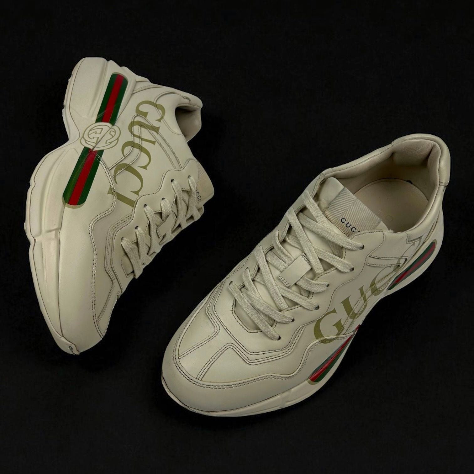 Gucci Rhyton Leather Sneakers