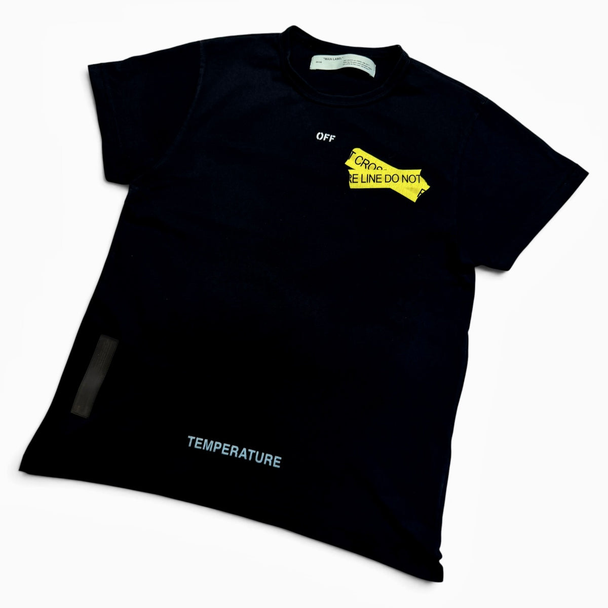 Off-White Fire Tape T-Shirt Black