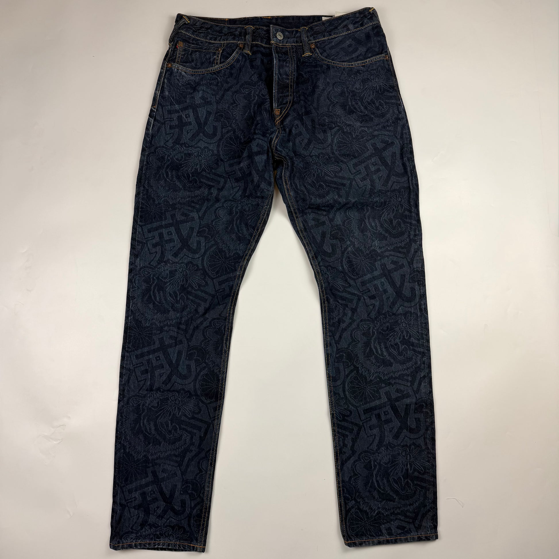 Evisu All Over Print Seagull Jeans