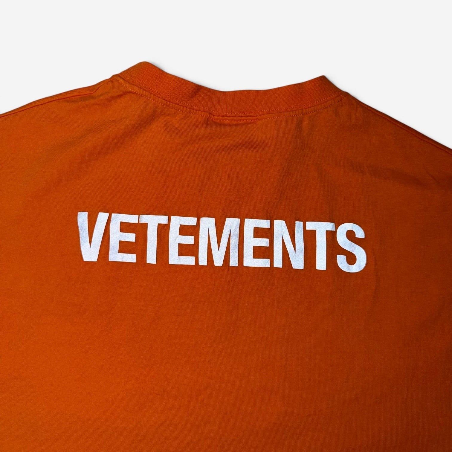 Vetements "Staff" Reflective T-Shirt Orange