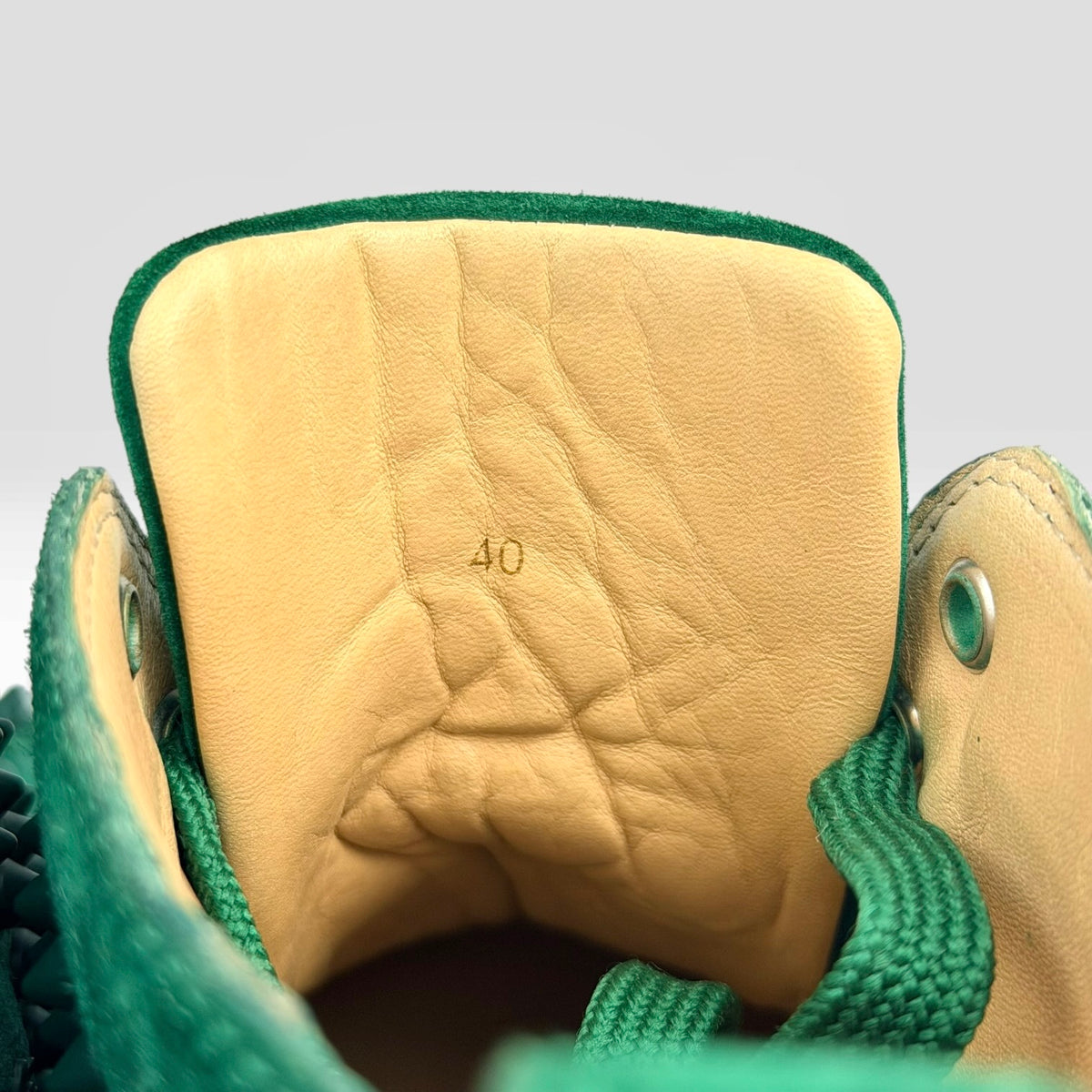 Christian Louboutin Louis Spikes High Green Suede