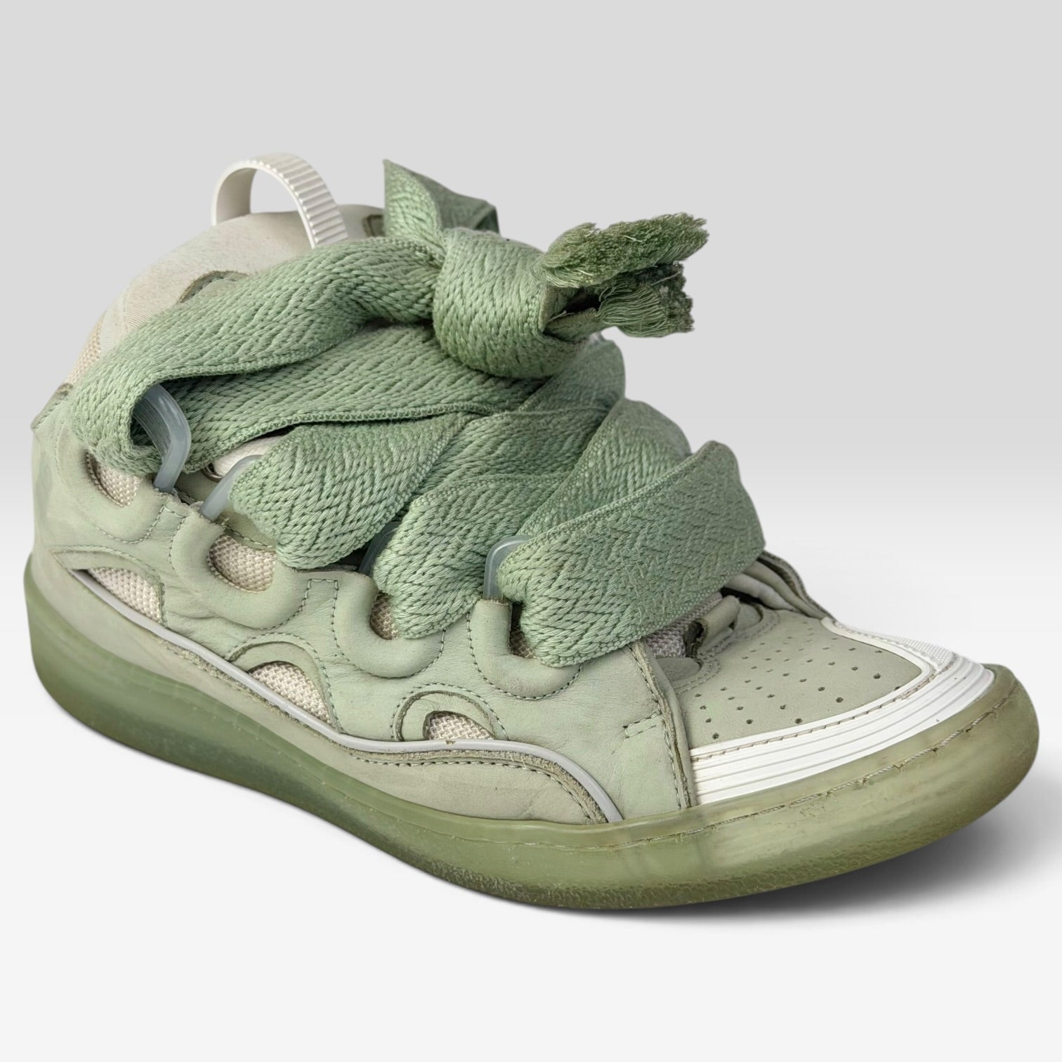 Lanvin Curb Turquoise Sneakers