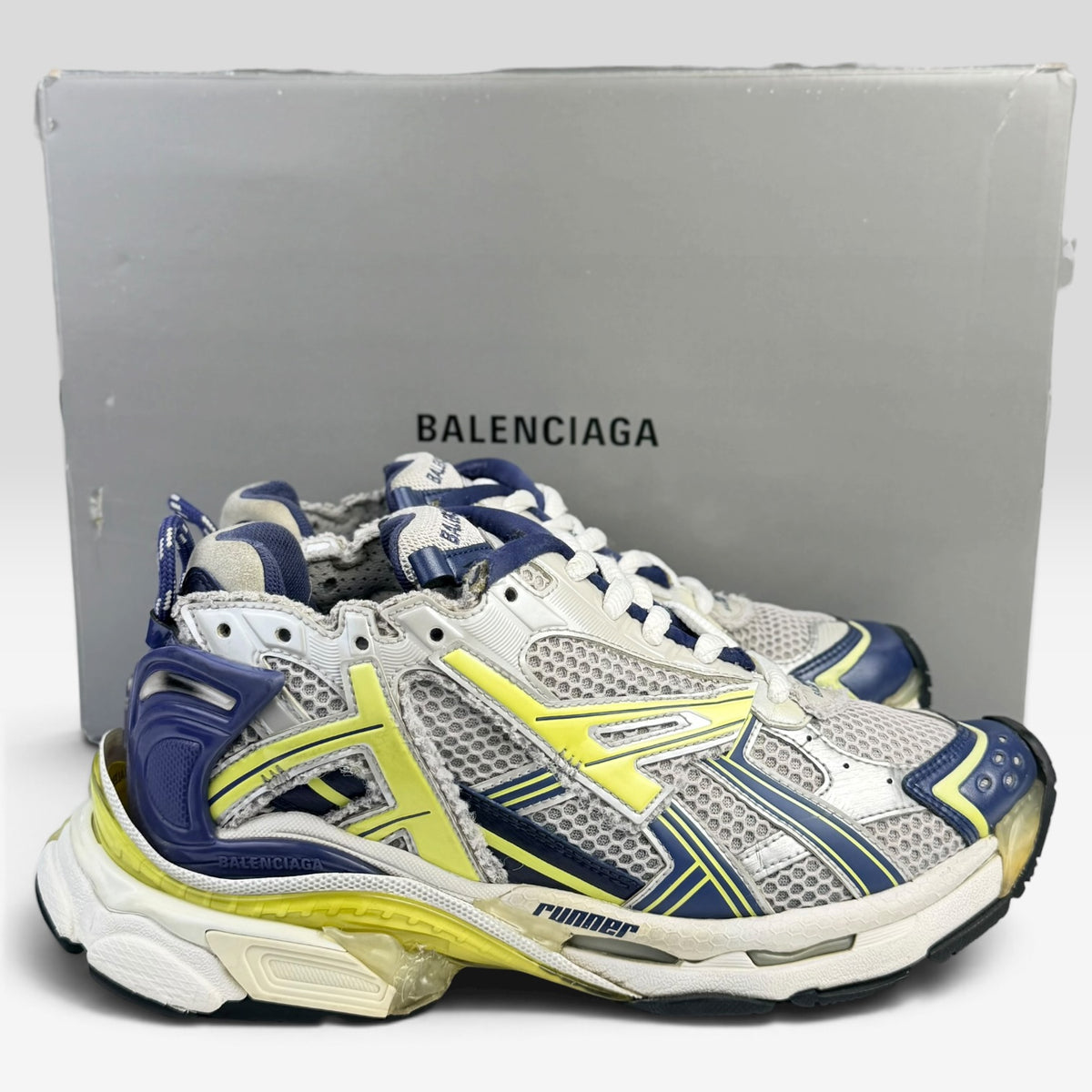 Balenciaga Runner White/Blue/Yellow/Grey