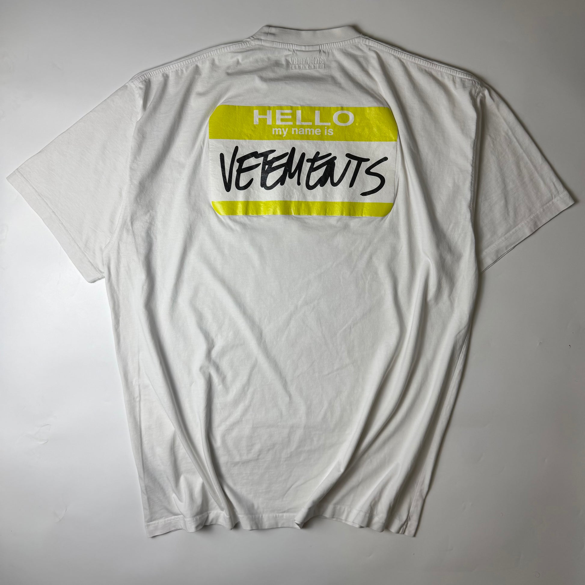 Vetements Hello My Name Is Vetements T-shirt