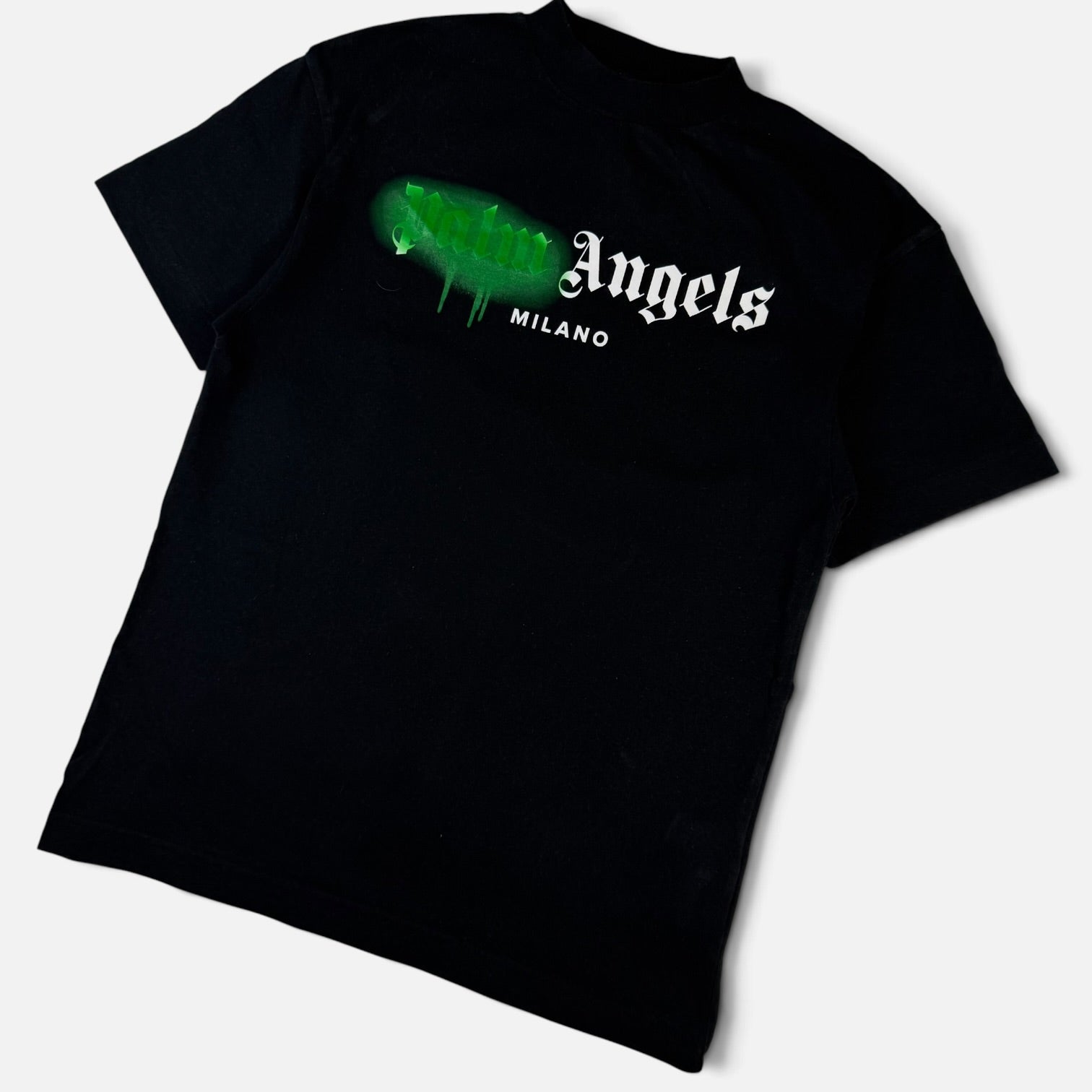 Palm Angels Milano Sprayed T-Shirt Black
