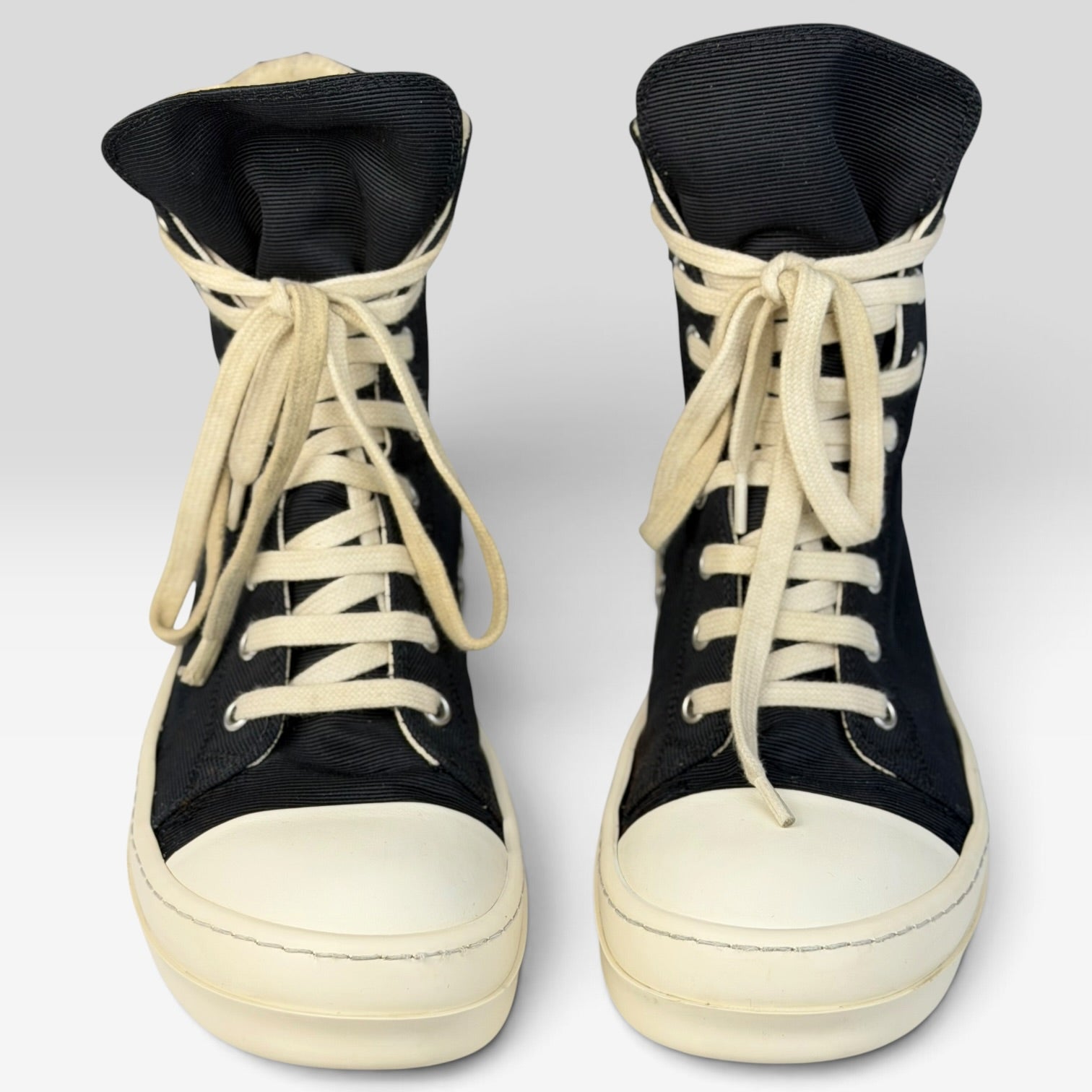 Rick Owens DRKSHDW Ramones High License Plate Black/Milk | Sneakers Rick Owens