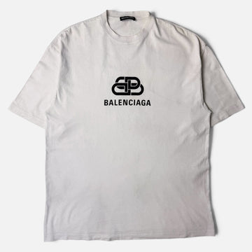 Balenciaga BB Logo Oversized T-Shirt White