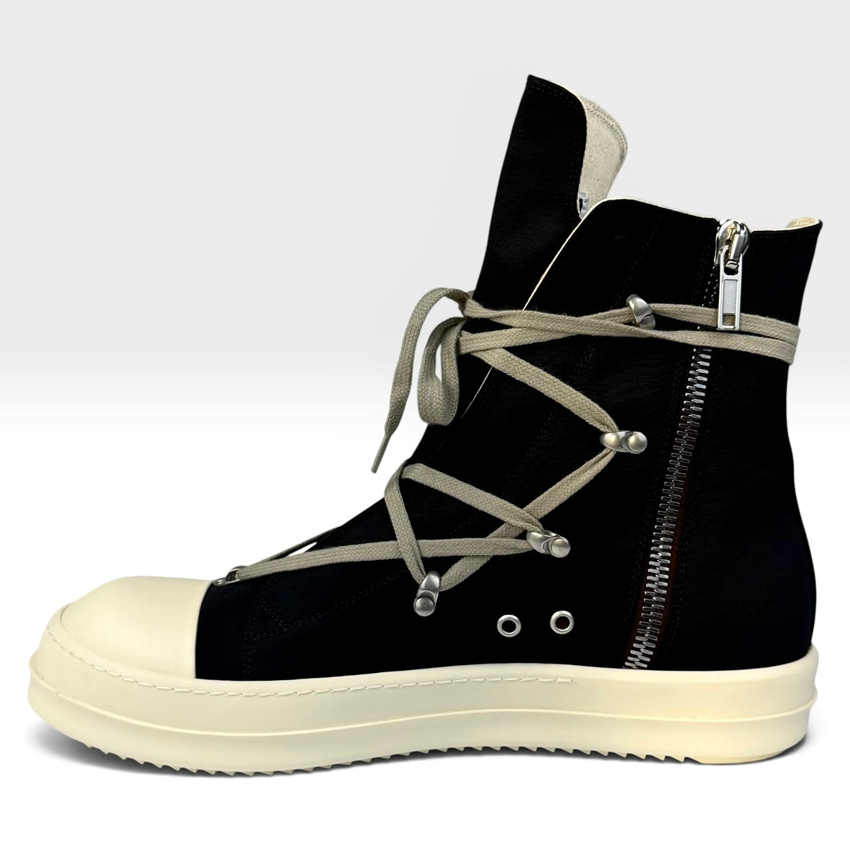 Rick Owens DRKSHDW Hexagram Ramones High Black/Milk