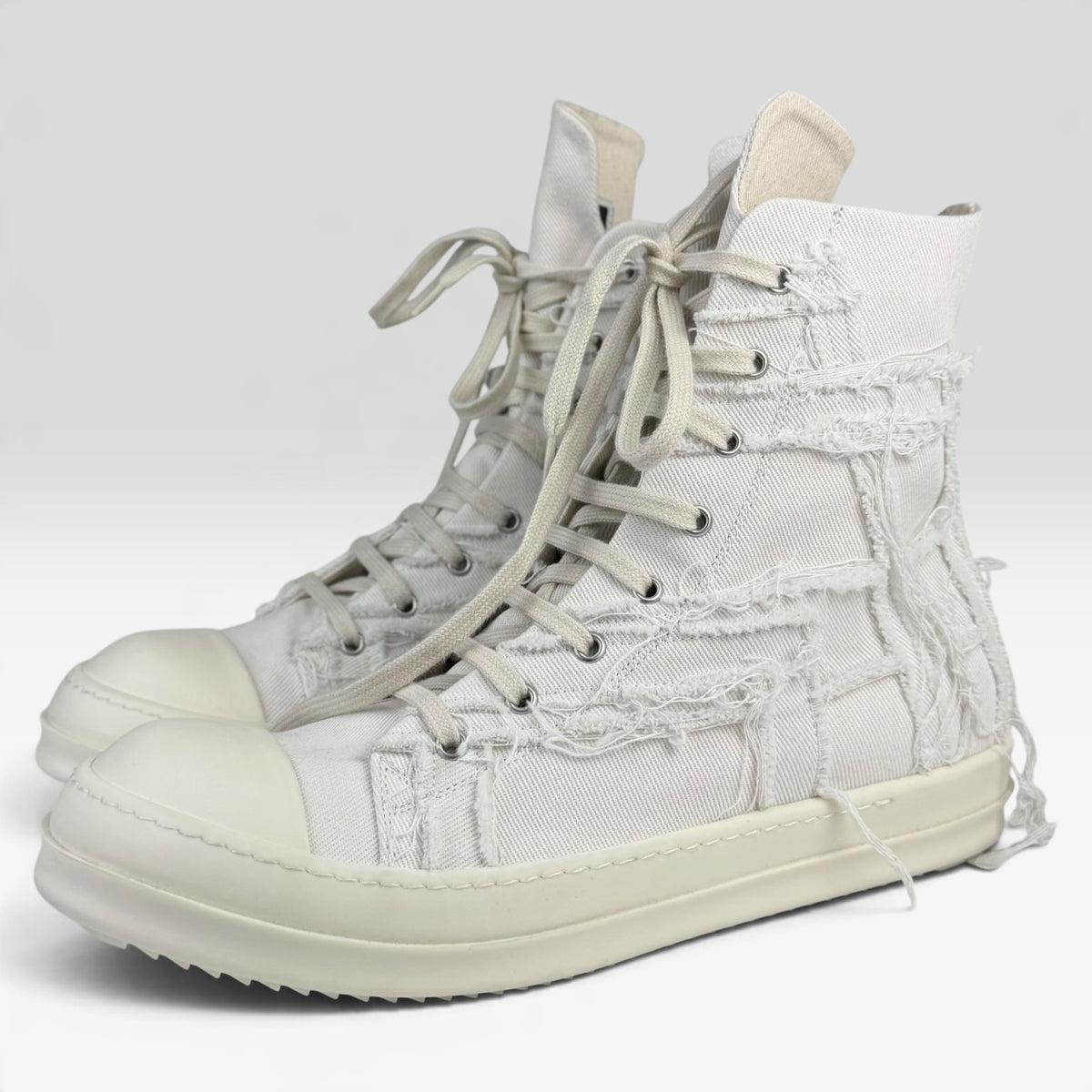 Incaltaminte Barbati RICK OWENS DRKSHDW Rick Owens DRKSHDW Ramones High Slashed Cream/Milk – produs original disponibil în.