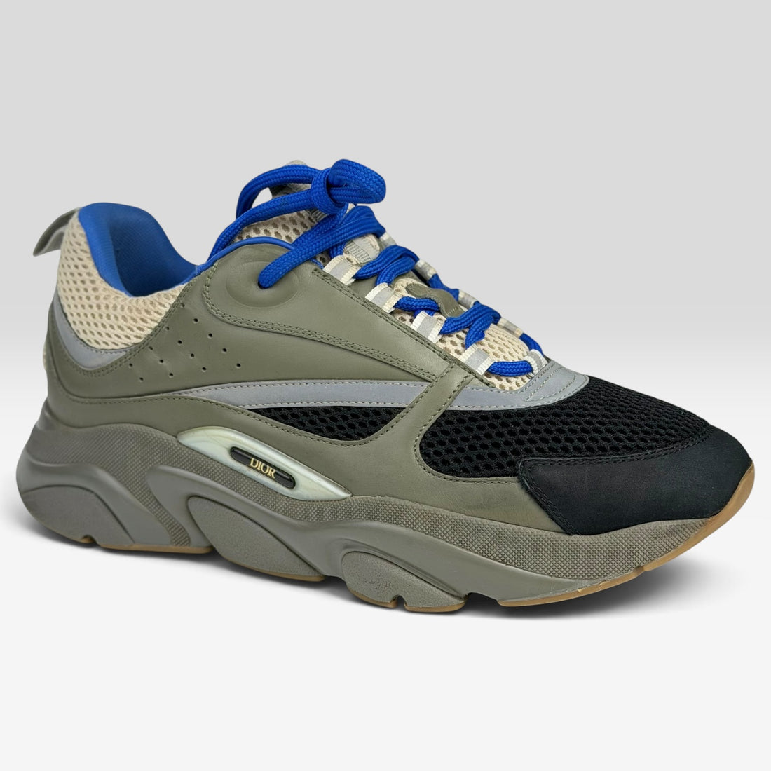 Dior B22 Sneakers Khaki, albastru, vedere din față