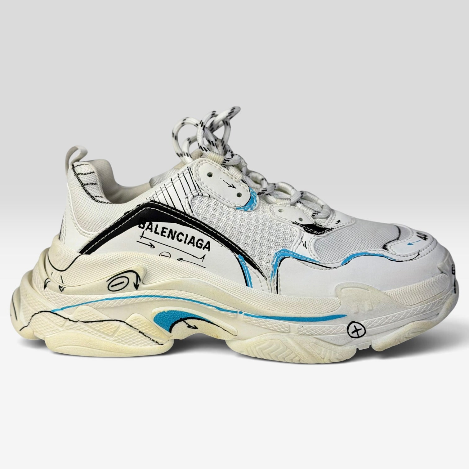 Balenciaga Triple S White Sketch | Sneakers Balenciaga