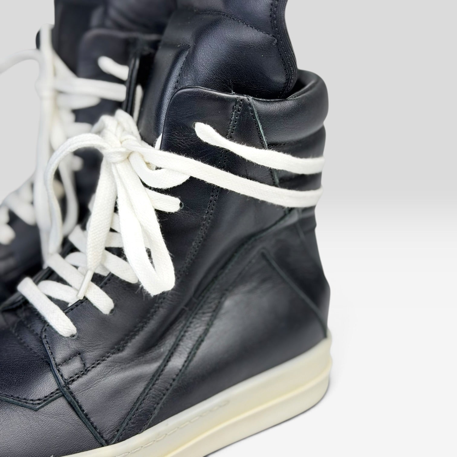 Rick Owens Geobasket Black/Milk | Sneakers Rick Owens