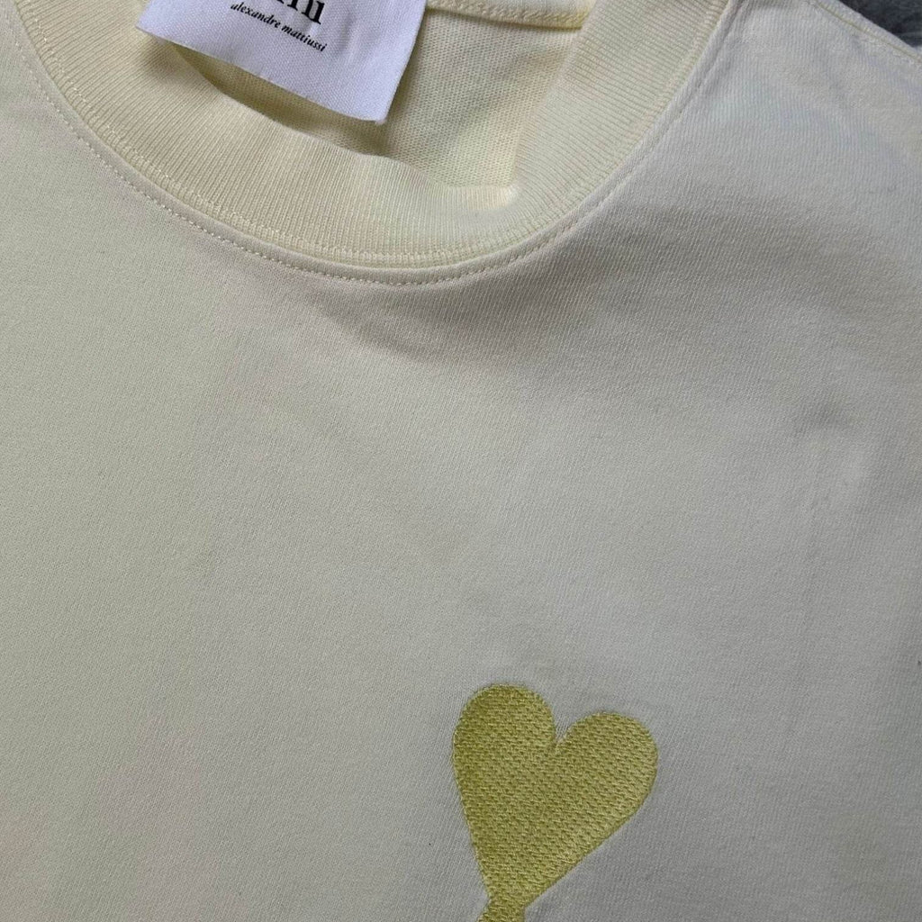 Ami Paris Pale Yellow T-shirt - V STEALS