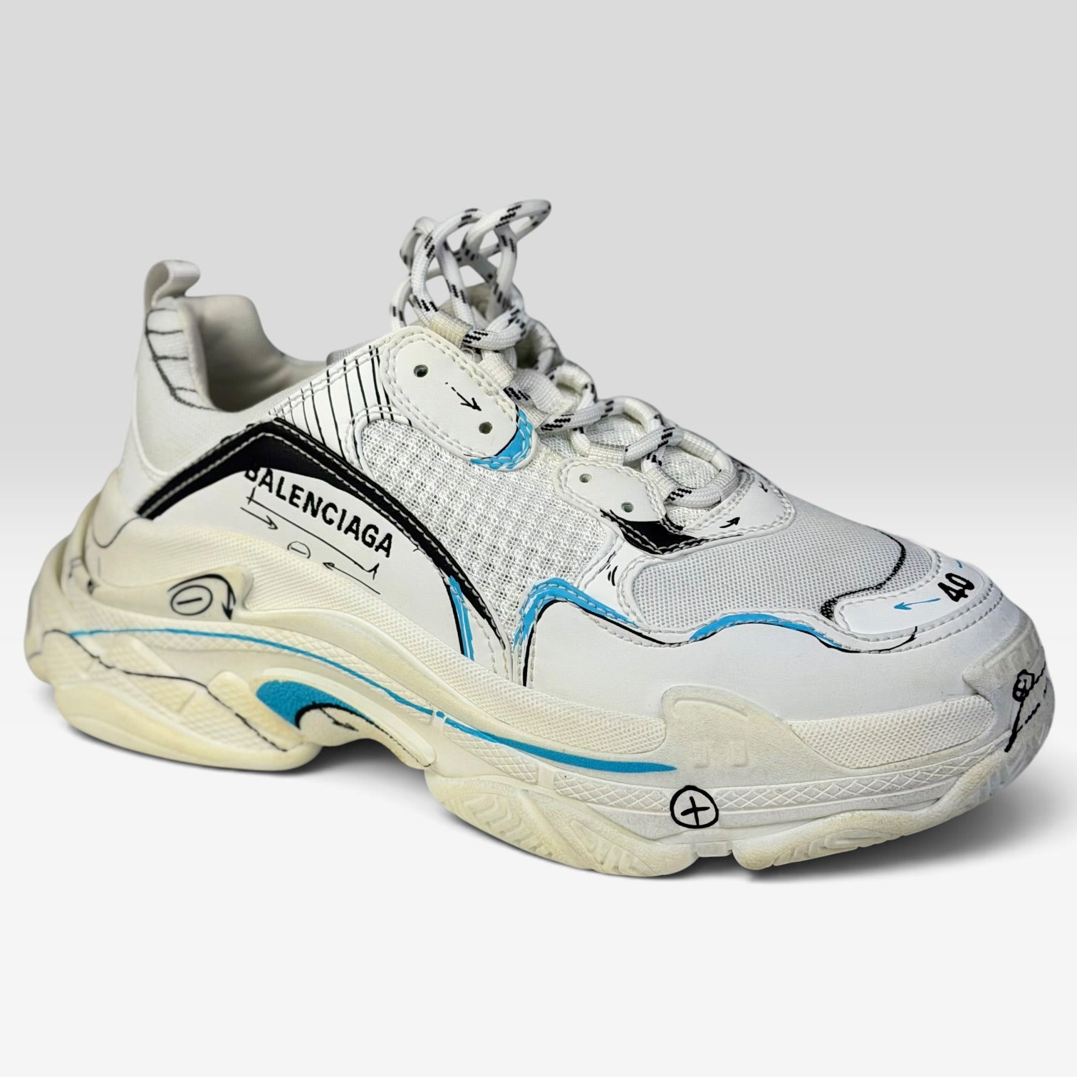 Balenciaga Triple S White Sketch | Sneakers Balenciaga