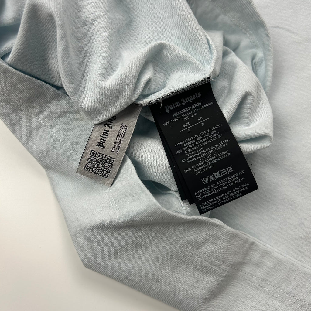 Palm Angels Baby Blue Logo T-shirt