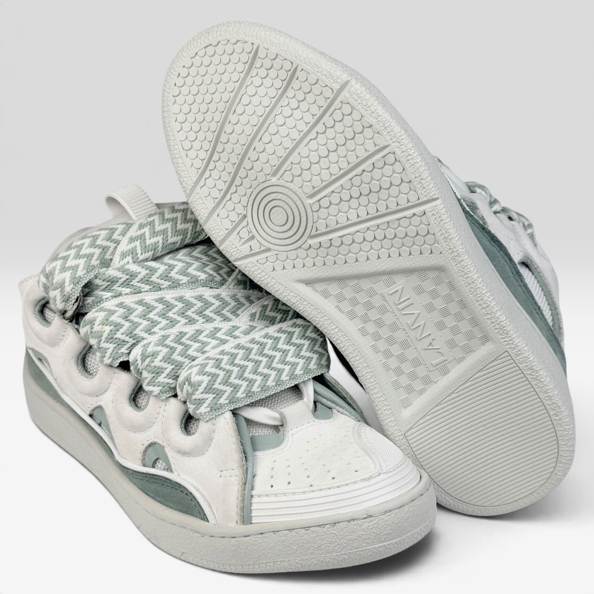 Lanvin Curb Turquoise/White