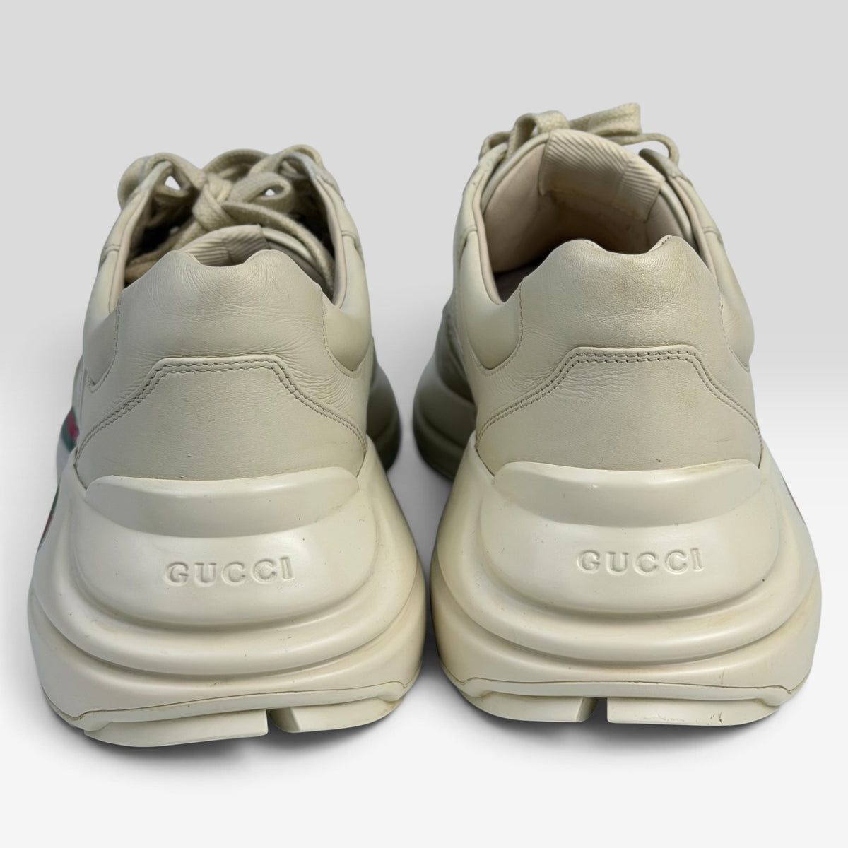 Gucci Rhyton Leather Sneakers Ivory