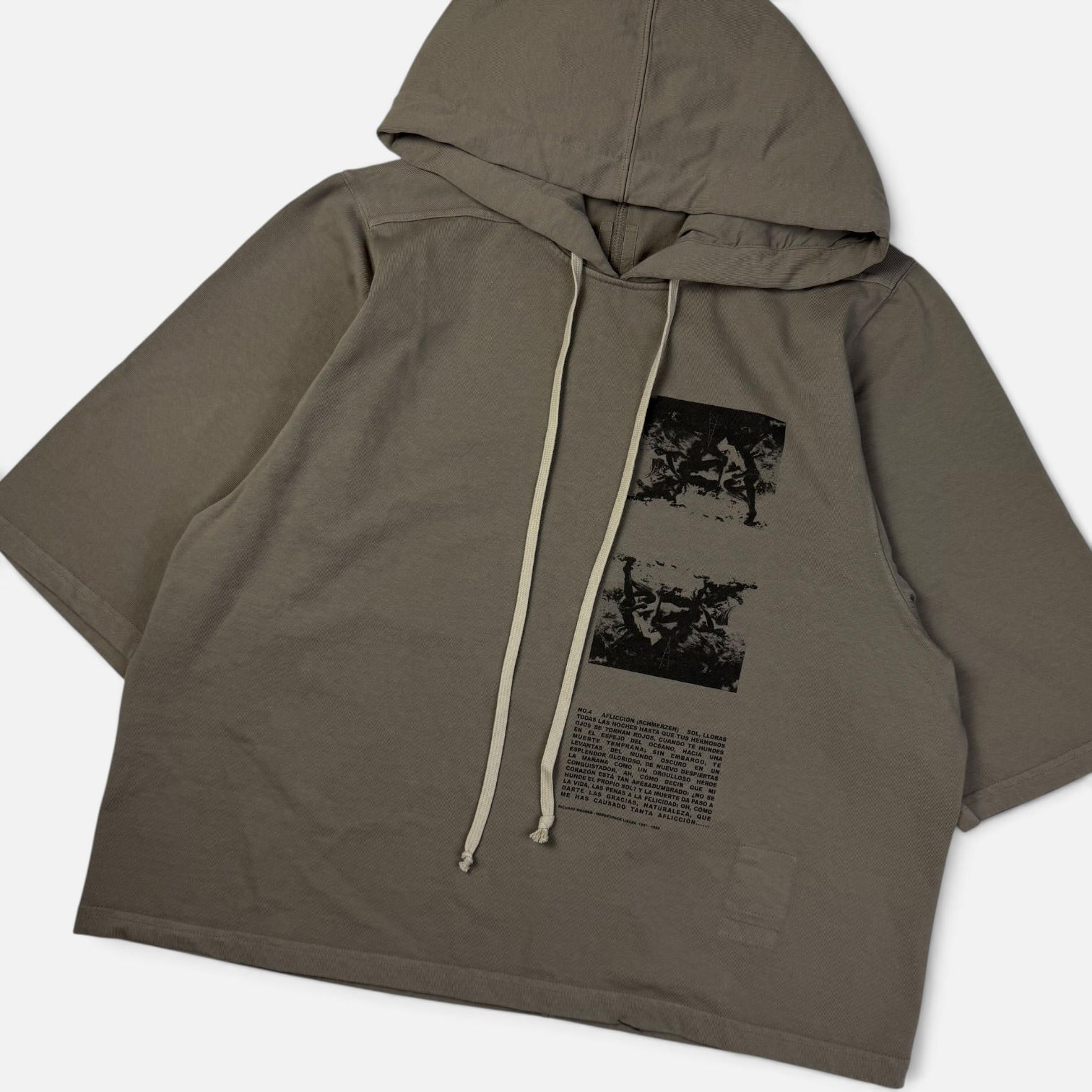 Rick Owens DRKSHDW Cropped Jumbo Hoodie Grey SS20