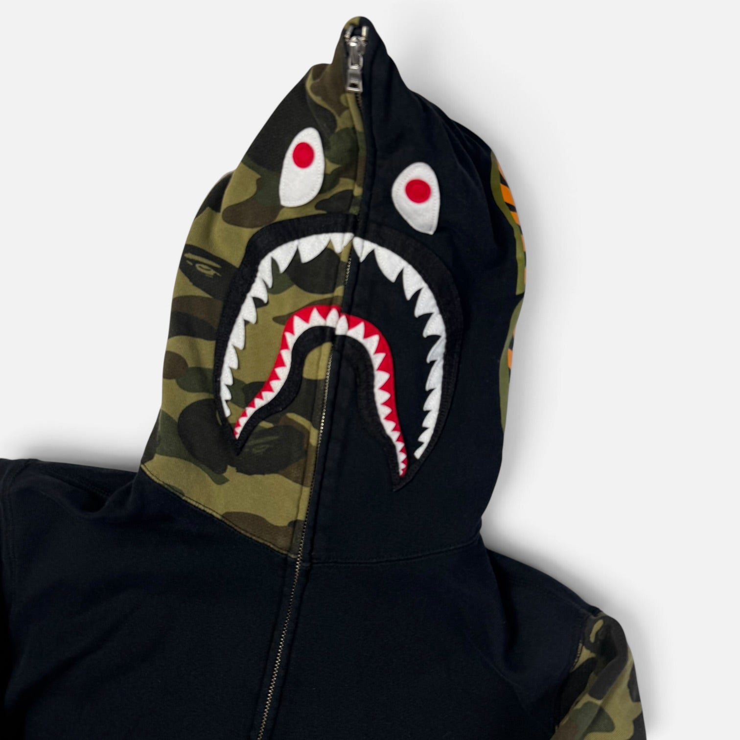 BAPE Shark Full Zip Hoodie Black/Camo | Hanorac BAPE