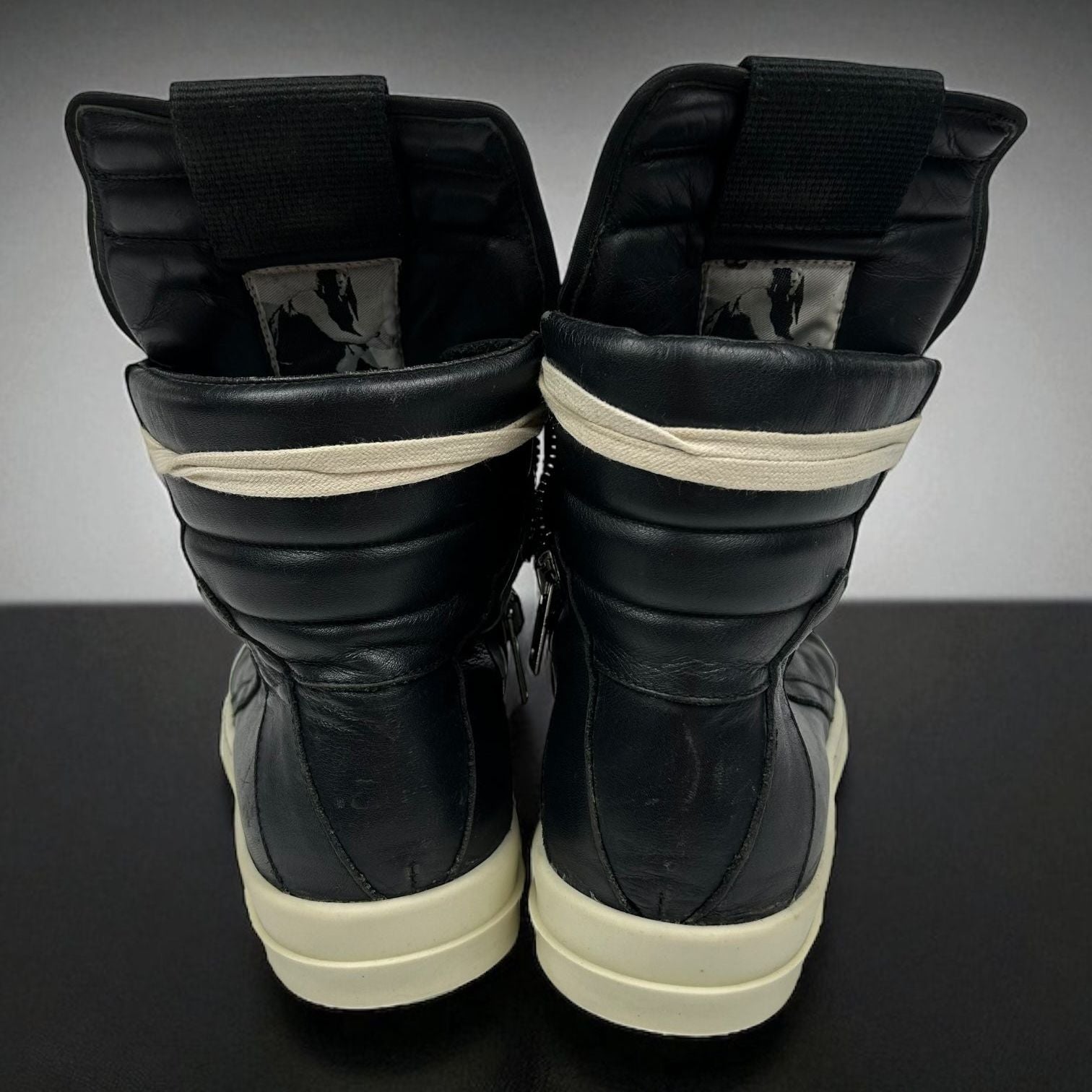 Rick Owens Geobasket Black Leather