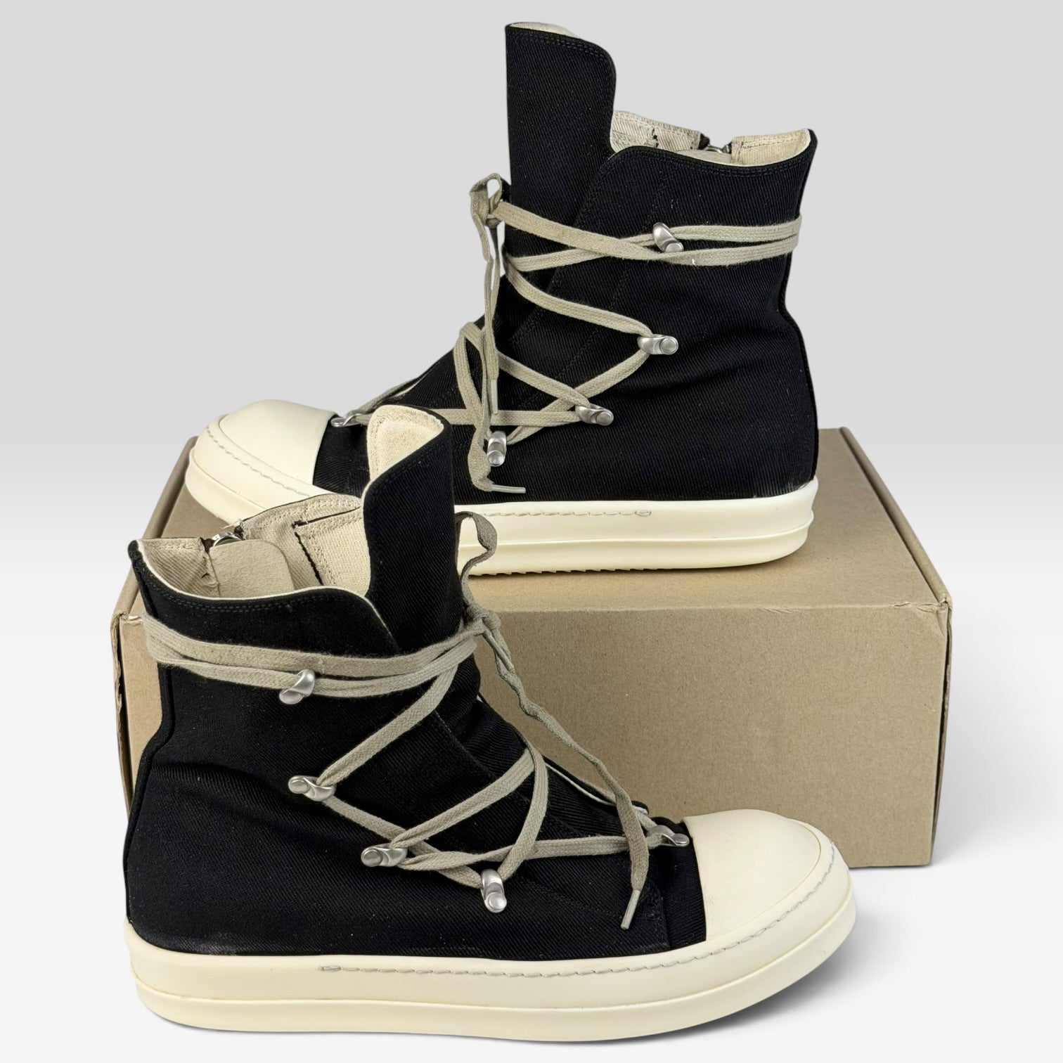 Rick Owens DRKSHDW Hexagram Ramones High Black/Milk